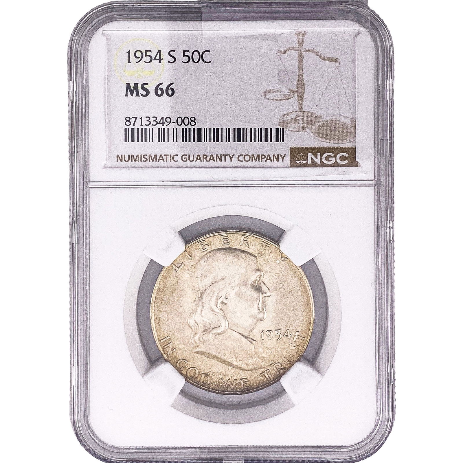 1954 Franklin Half Dollar NGC MS66 (1 of 2)