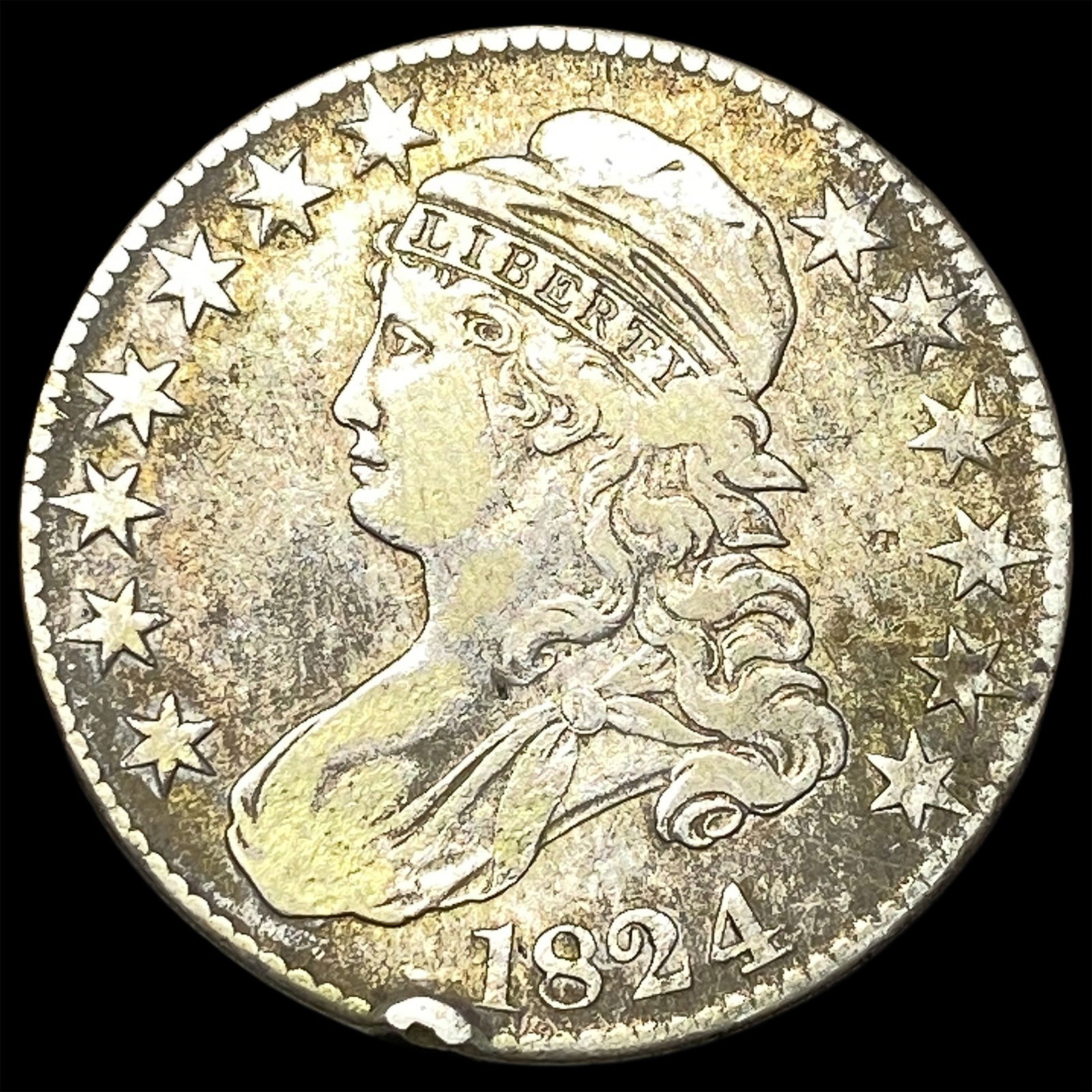 1824 Capped Bust Half Dollar NEARLY UNCIRCULATED (1 of 2)