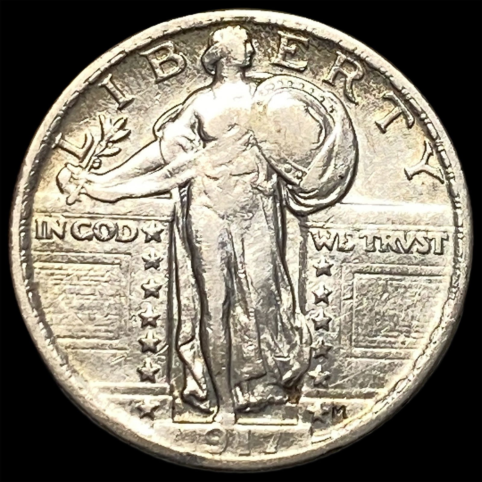 1917 Type 1 Standing Liberty Quarter NEARLY UNCIRCULATED: 1917 Type 1 Standing Liberty Quarter NEARLY UNCIRCULATED
