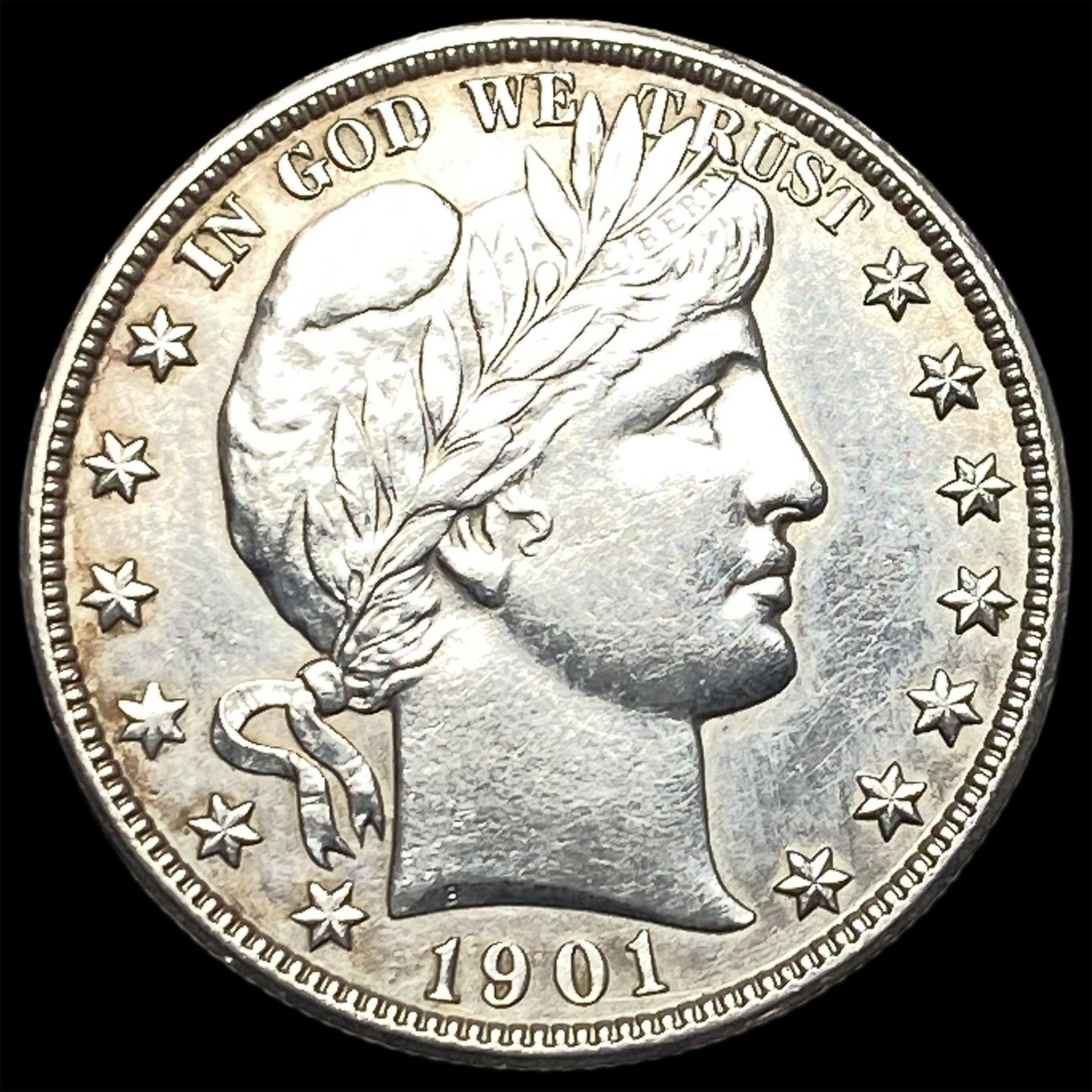 1901-S Silver Half Dollar (Barber) CLOSELY UNCIRCULATED (1 of 2)