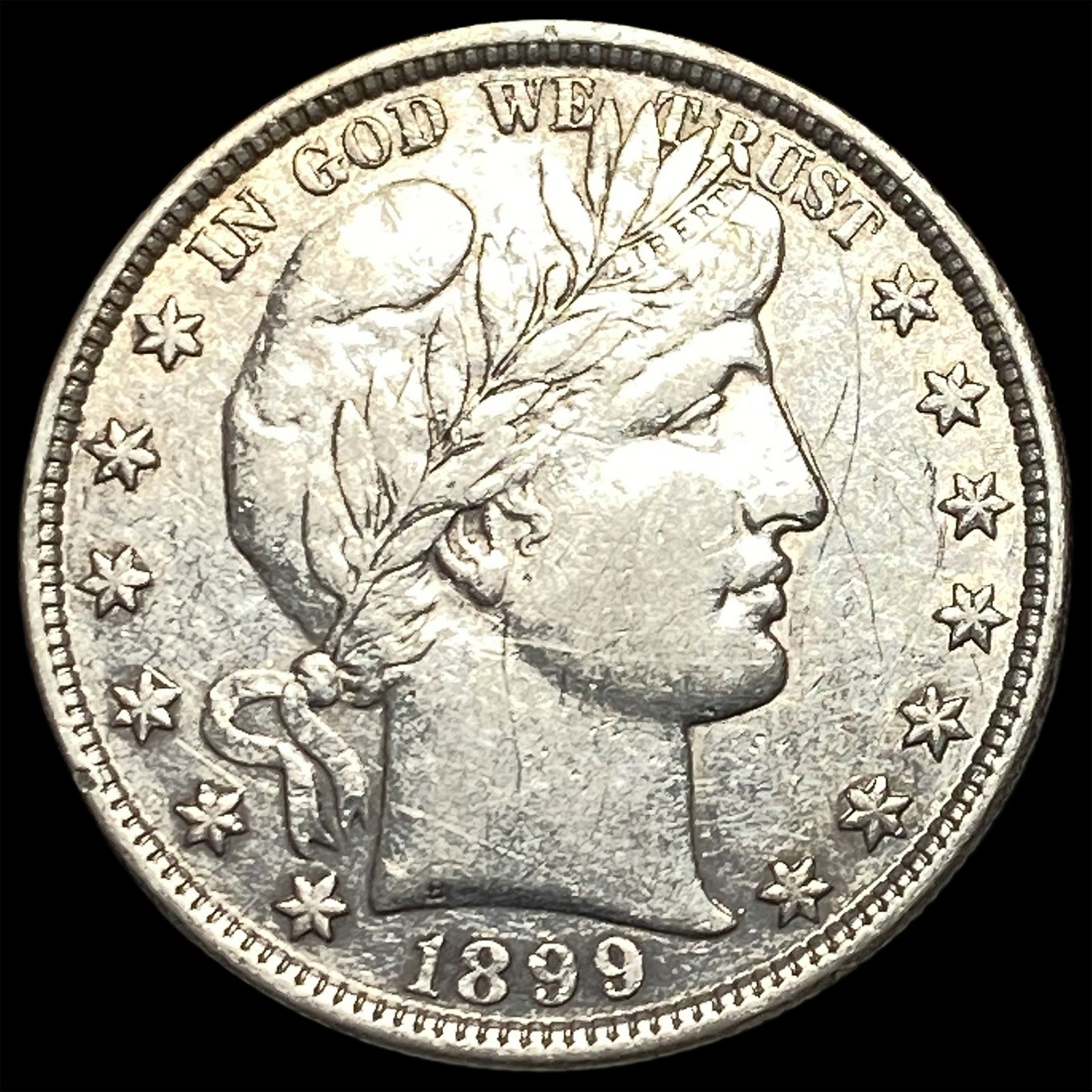 1899 Silver Half Dollar Barber CLOSELY UNCIRCULATED (1 of 2)