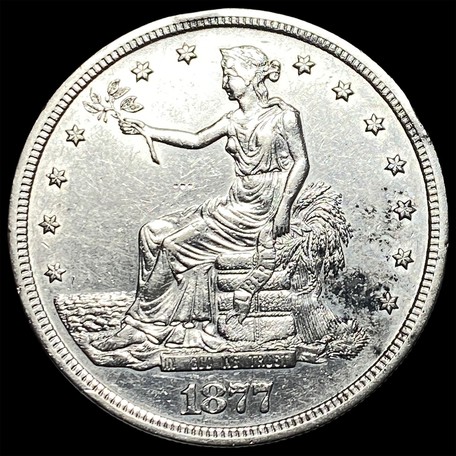 1877-S Silver Trade Dollar CLOSELY UNCIRCULATED (1 of 2)