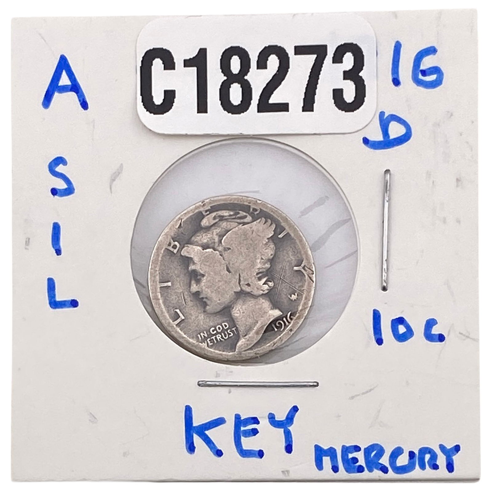 1916-D Mercury Silver Dime (1 of 2)