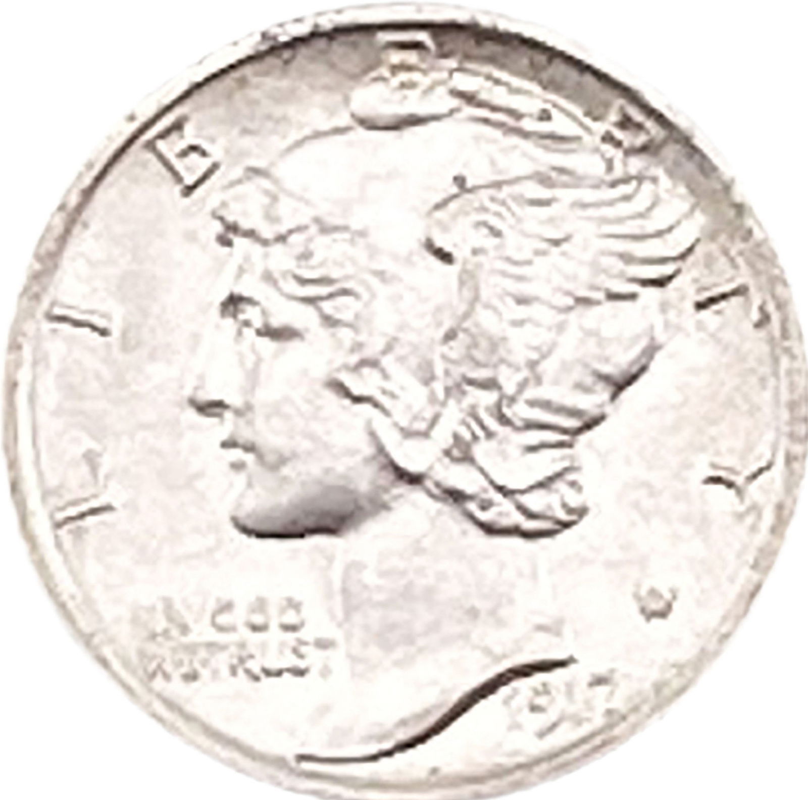 1917-D Mercury Silver Dime: 1917-D Mercury Silver Dime