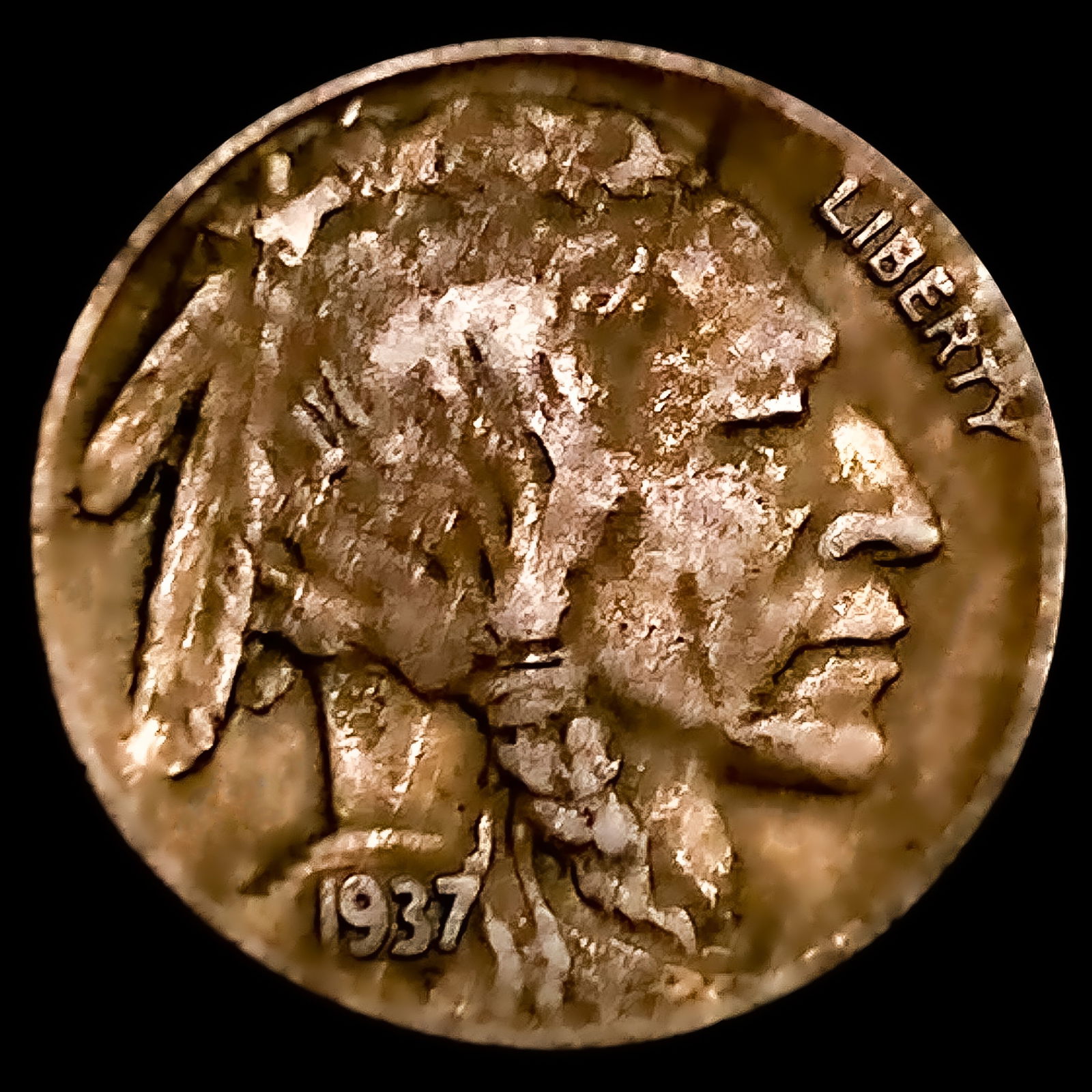 1937-D 3 Leg Buffalo Nickel (1 of 2)