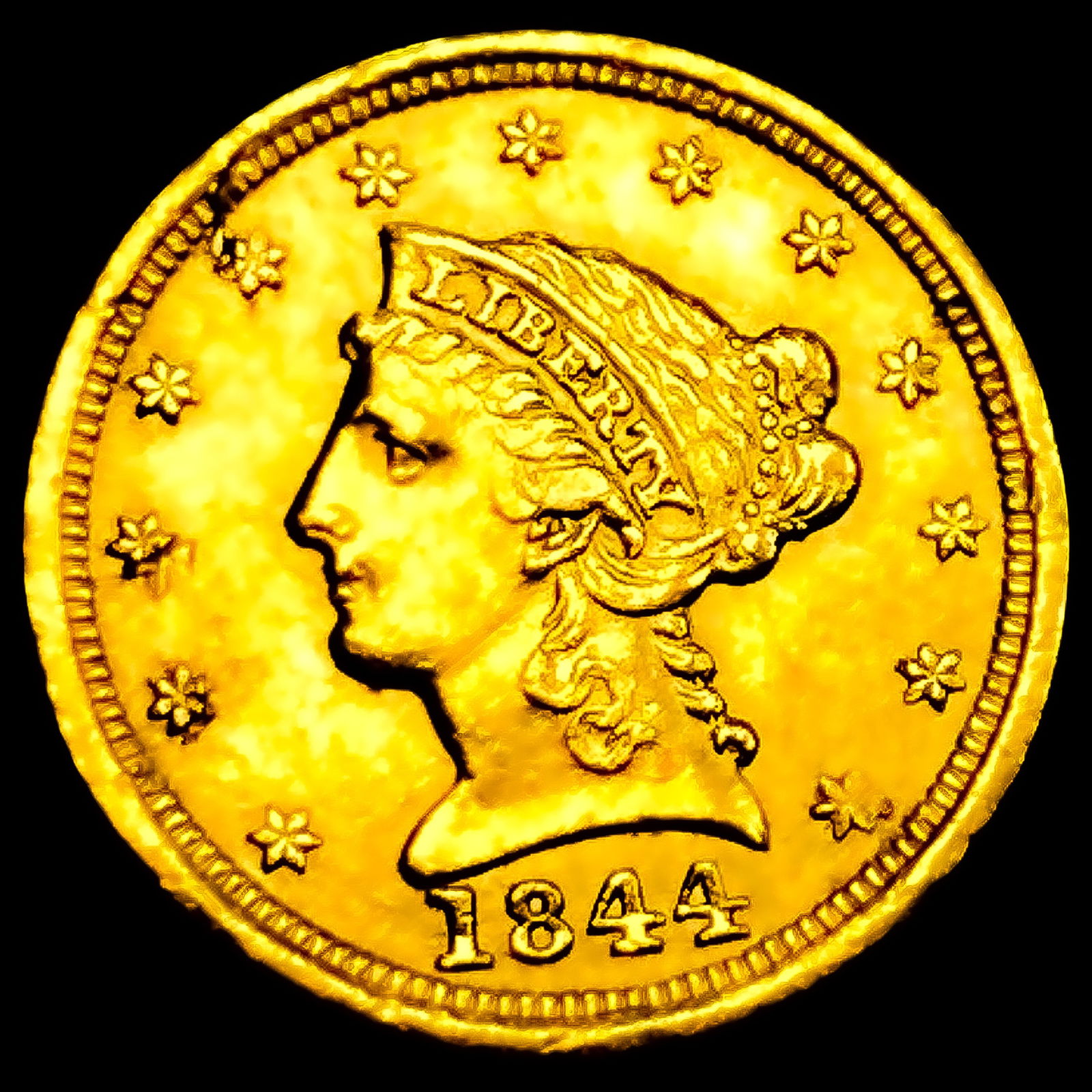 1844-D $2.50 Gold Quarter Eagle (1 of 2)