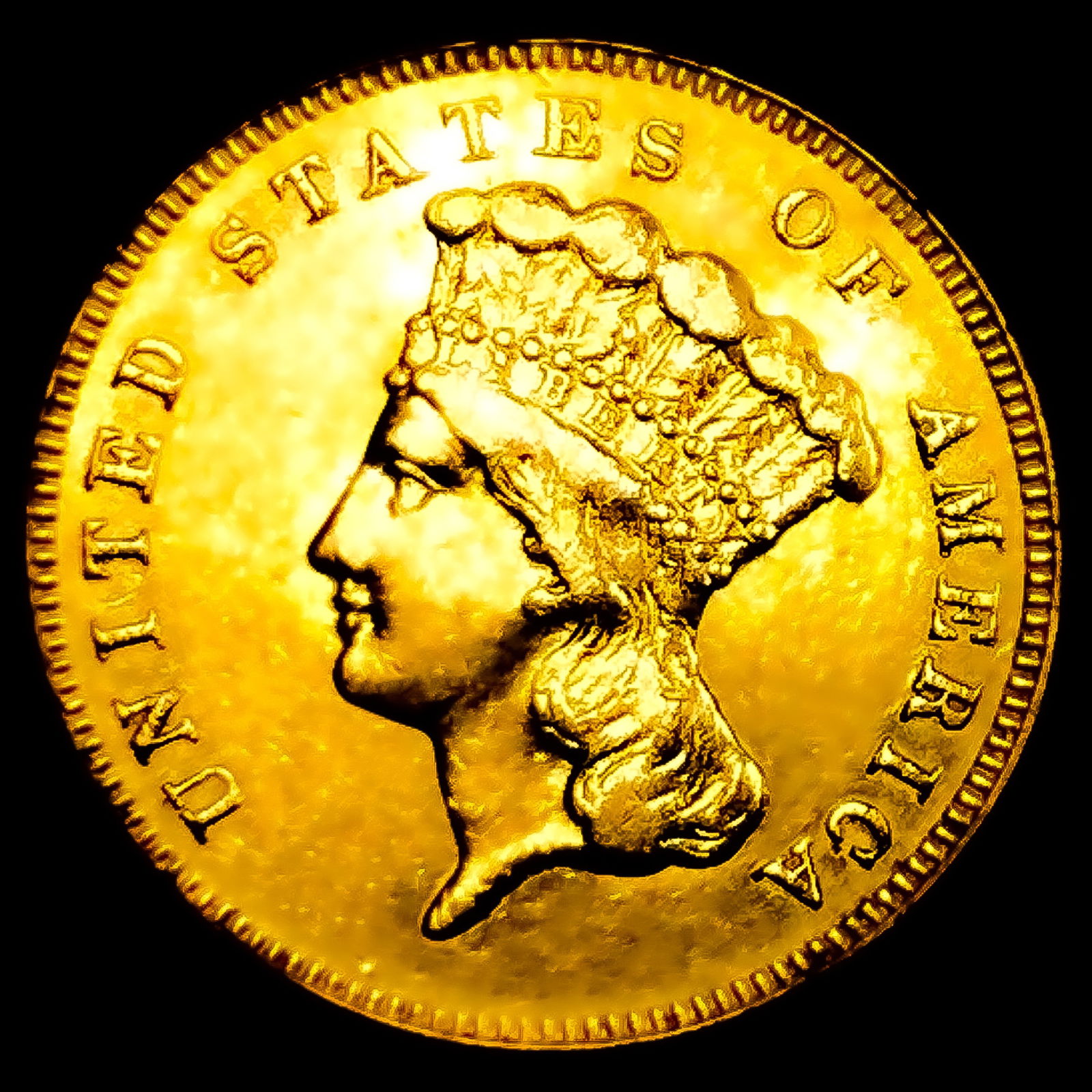 1865 $3 Gold Piece (1 of 2)