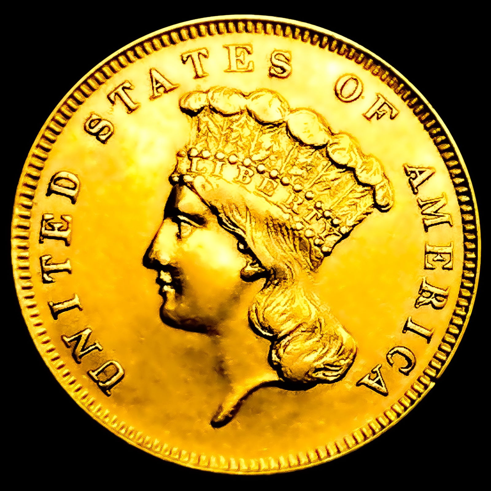 1862 $3 Gold Piece (1 of 2)