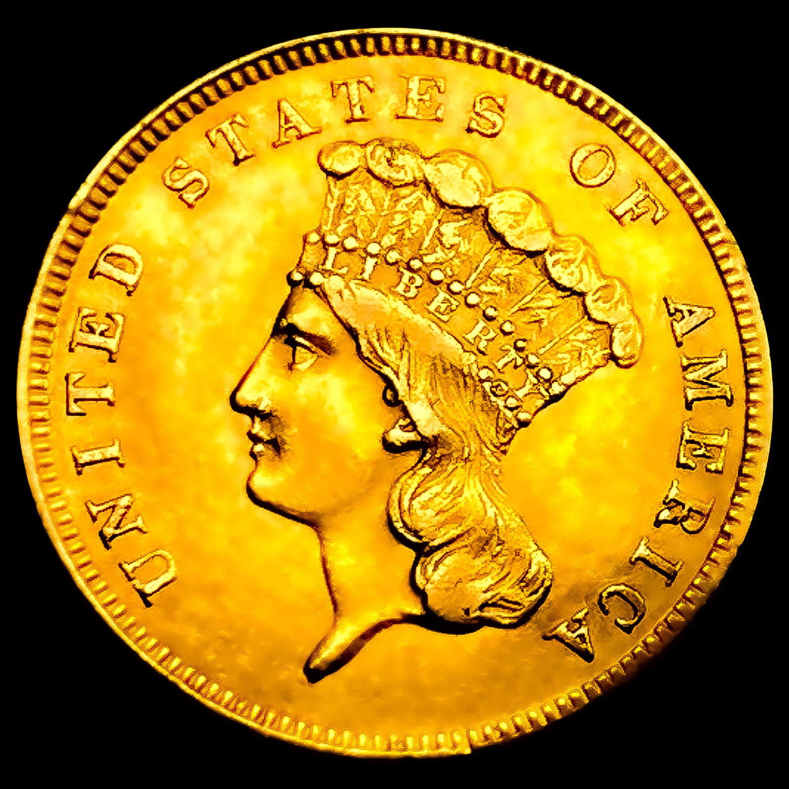 1860 $3 Gold Piece (1 of 2)