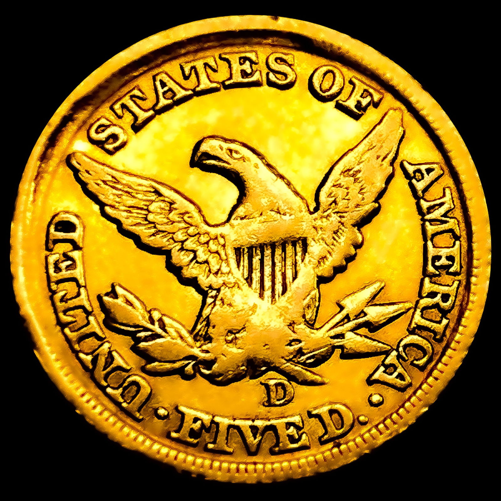 1851-D $5 Gold Half Eagle CLOSELY UNCIRCULATED - 2