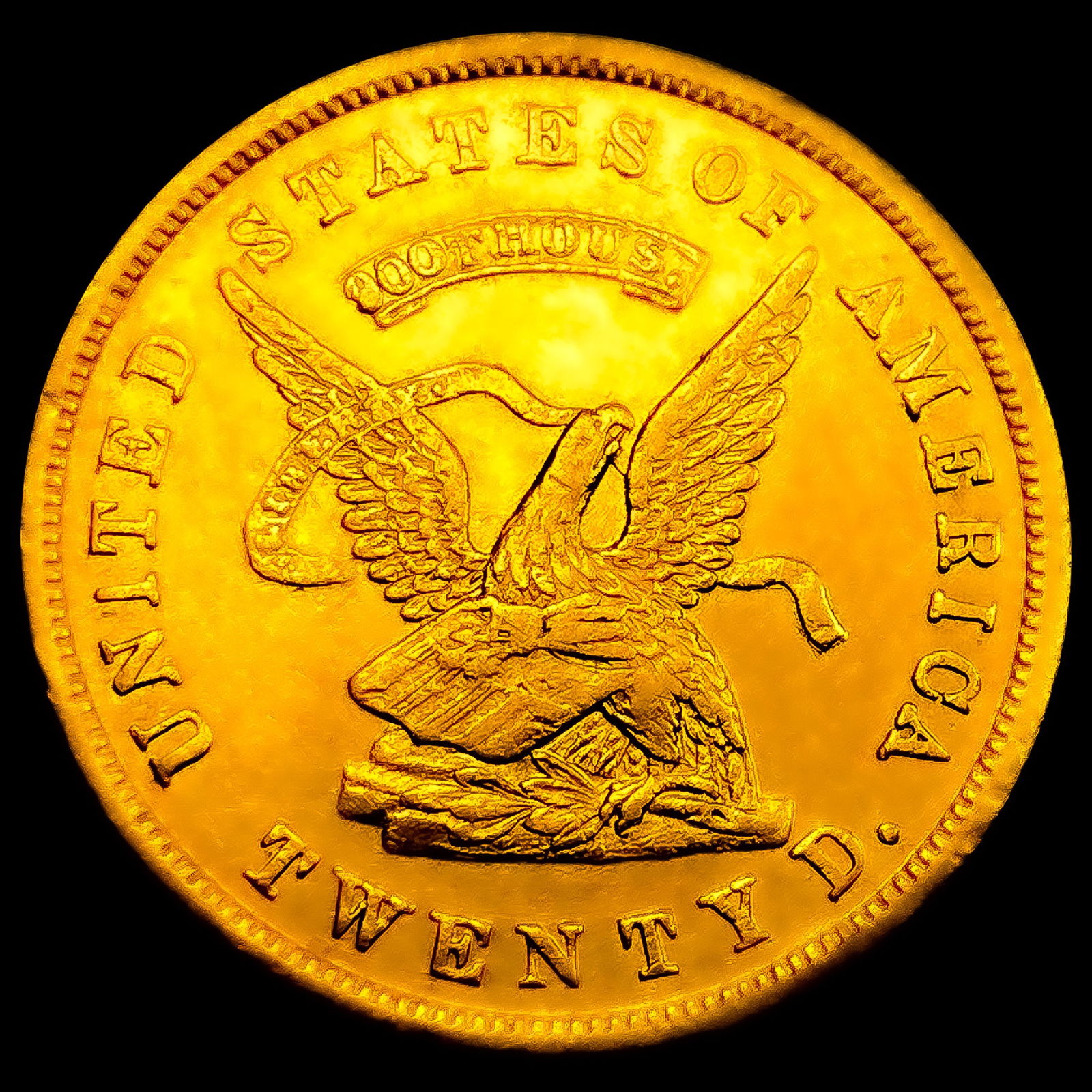 1853 "900" US $20 California Gold Assay: 1853 "900" US $20 California Gold Assay