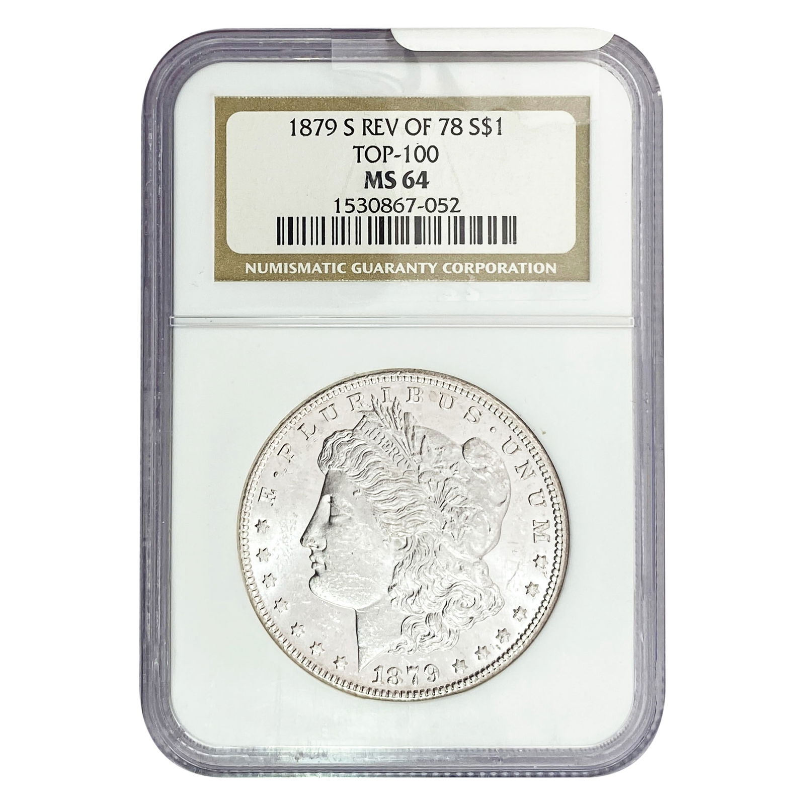 1879-S Rev 78 Morgan Silver Dollar NGC MS64: 1879-S Rev 78 Morgan Silver Dollar NGC MS64