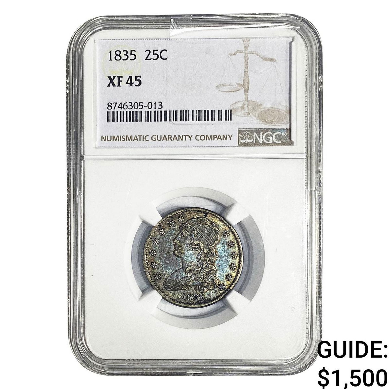 1835 Capped Bust Quarter NGC XF45 (1 of 2)
