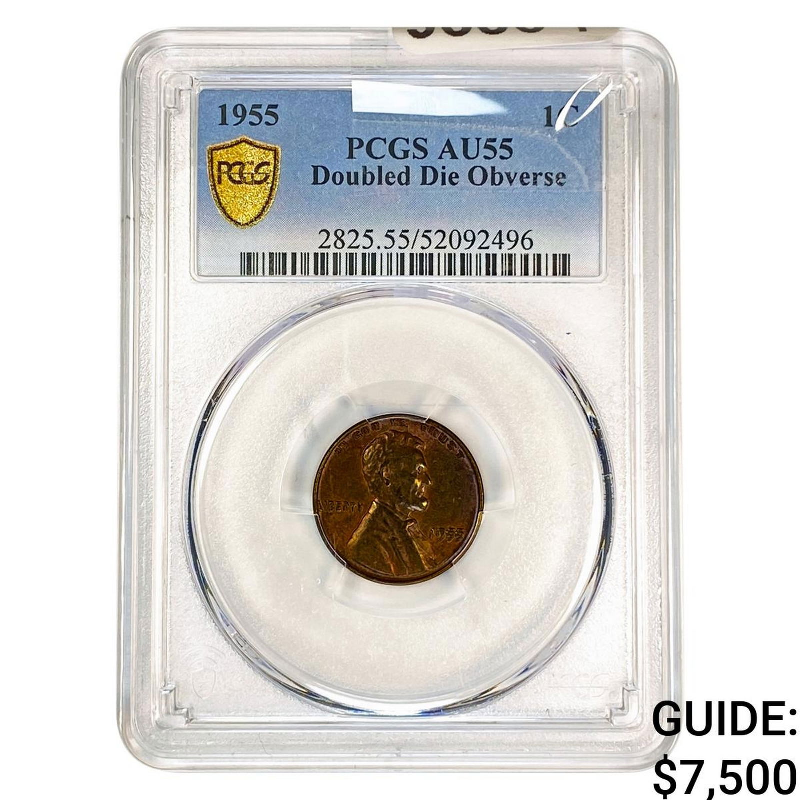 1955 Wheat Cent PCGS AU55 DDO: 1955 Wheat Cent PCGS AU55 DDO
