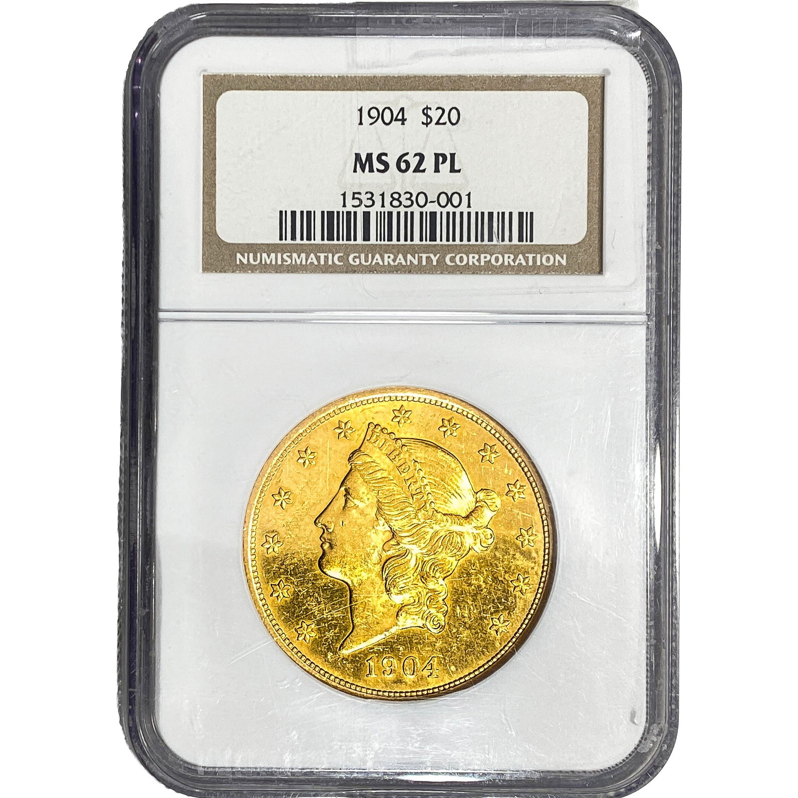 1904 $20 Gold Double Eagle NGC MS62 PL (1 of 2)