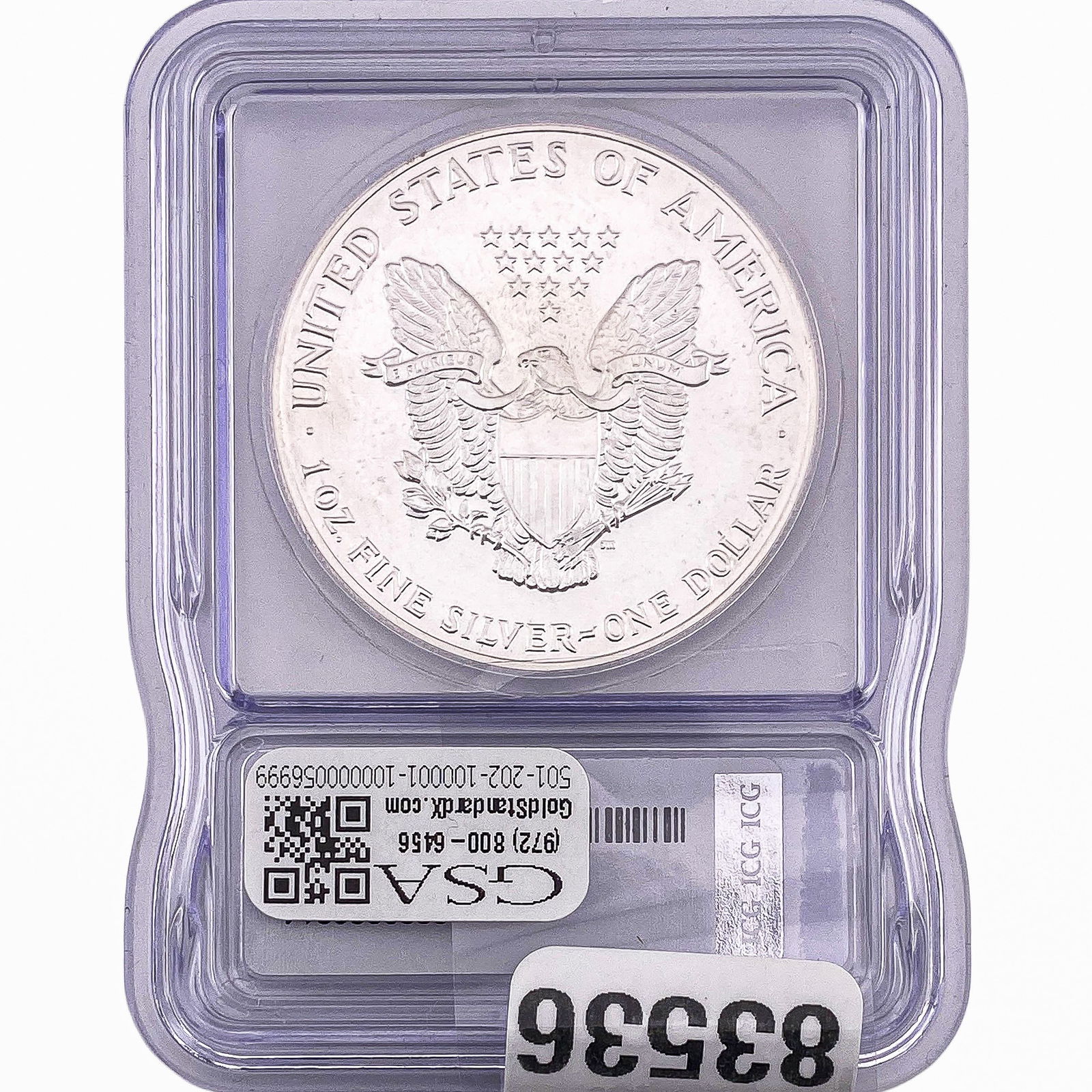 1989 Silver Eagle ICG MS70 - 2
