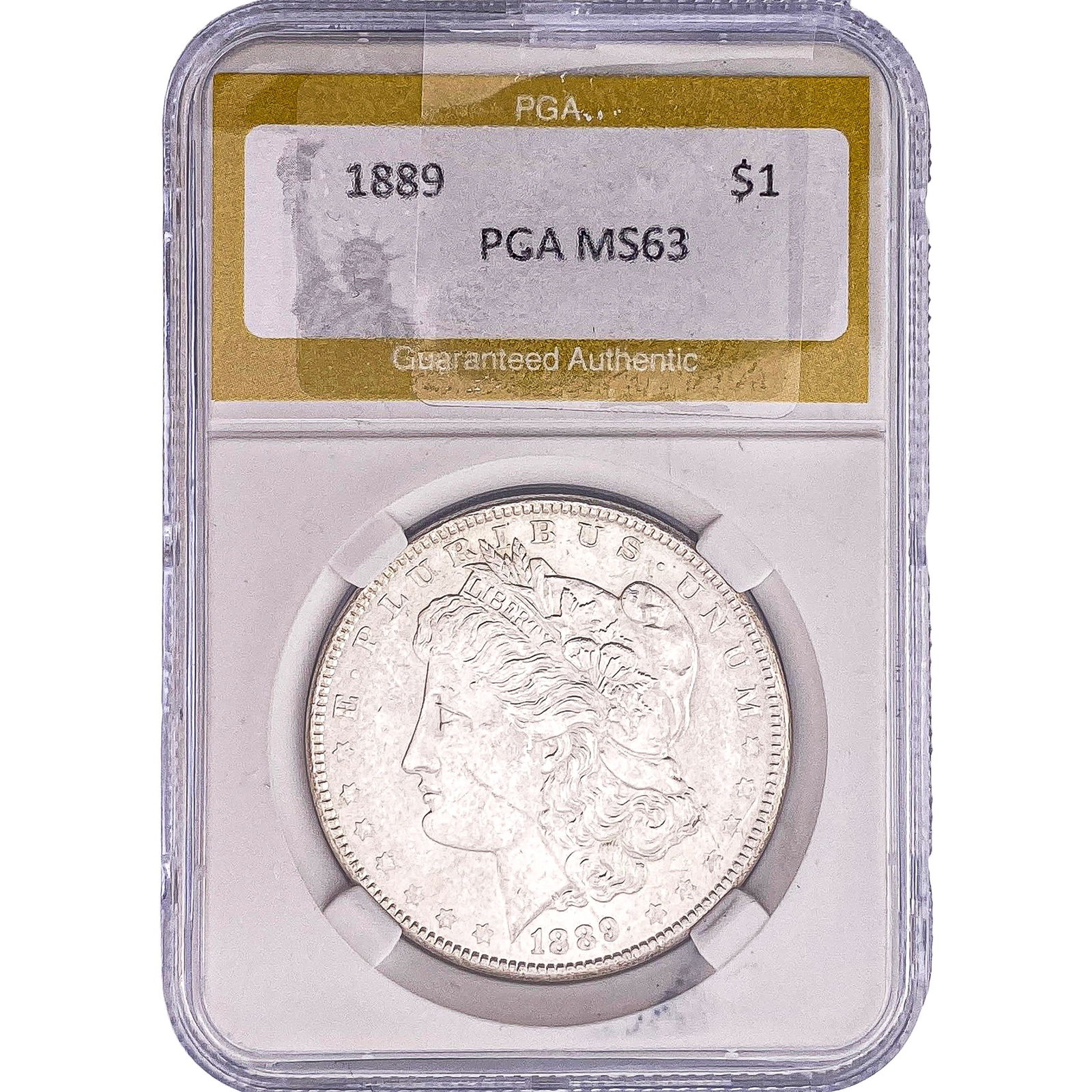 1889 Morgan Silver Dollar PGA MS63: 1889 Morgan Silver Dollar PGA MS63