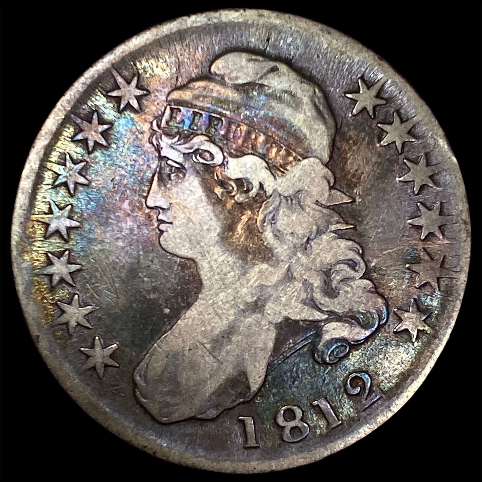 1812 Capped Bust Silver Half Dollar LIGHTLY CIRCULATED: 1812 Capped Bust Silver Half Dollar LIGHTLY CIRCULATED