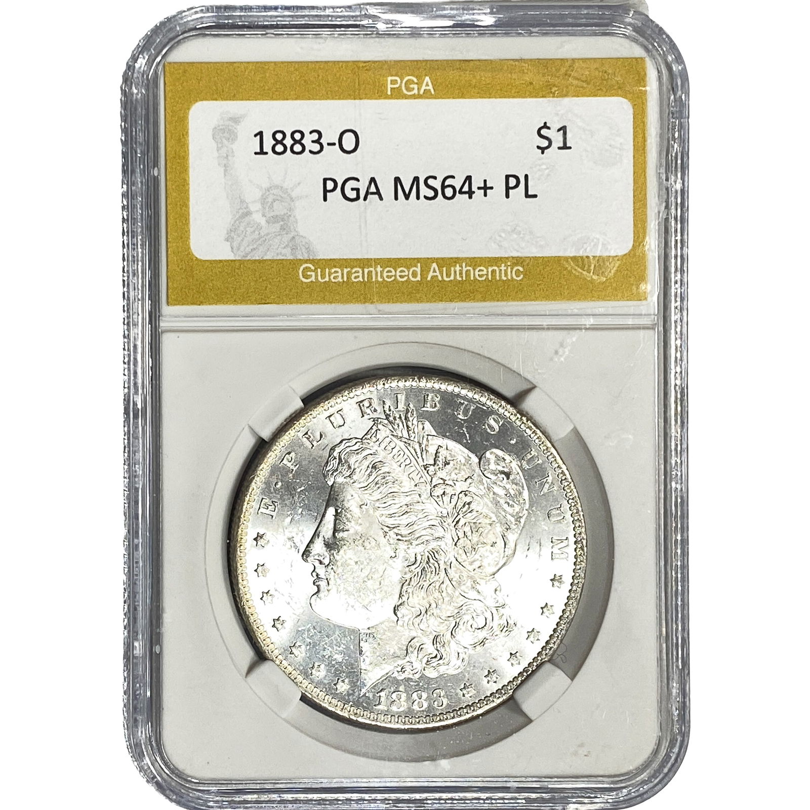 1883-O Morgan Silver Dollar PGA MS64+ PL: 1883-O Morgan Silver Dollar PGA MS64+ PL