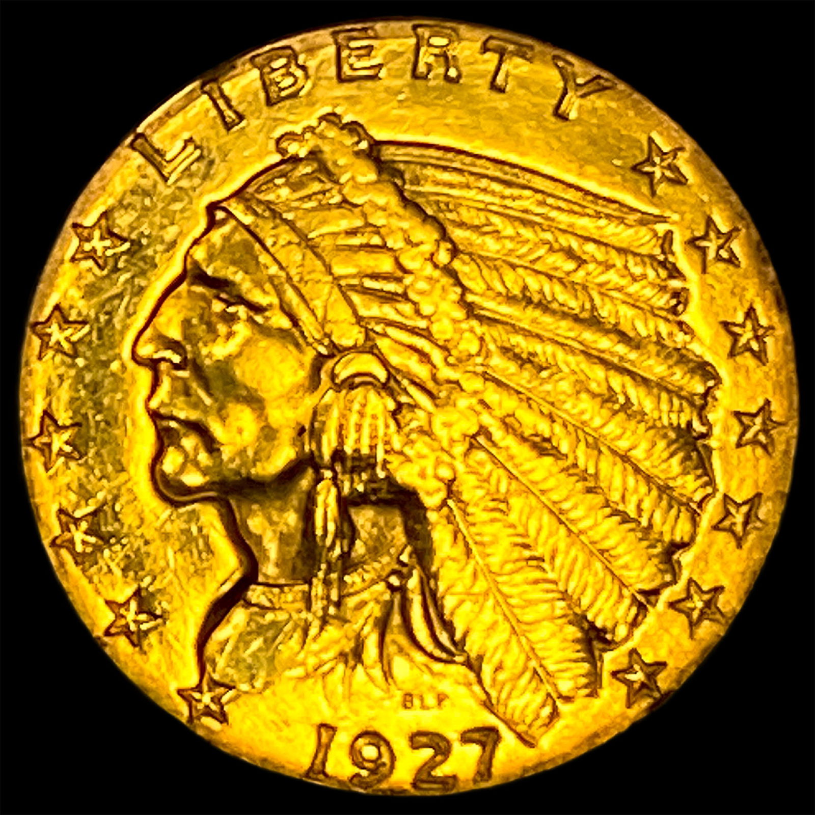 1927 Indian Head $2.50 Gold Quarter Eagle HIGH GRADE: 1927 Indian Head $2.50 Gold Quarter Eagle HIGH GRADE