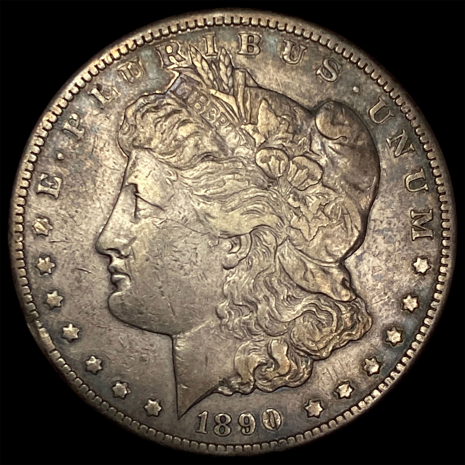 1890-CC Silver Morgan Dollar ABOUT UNCIRCULATED: 1890-CC Silver Morgan Dollar ABOUT UNCIRCULATED