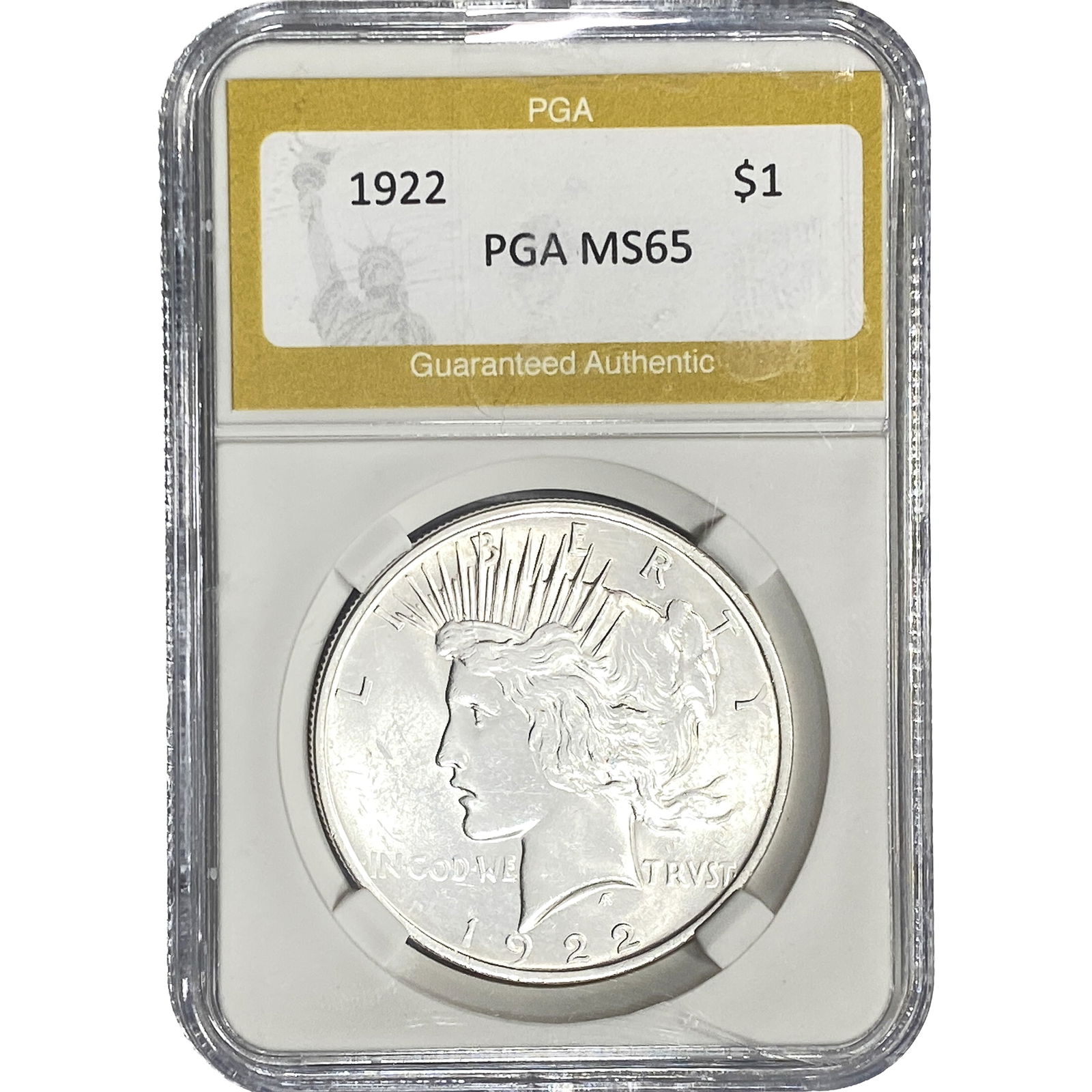 1922 Silver Peace Dollar PGA MS65 (1 of 2)