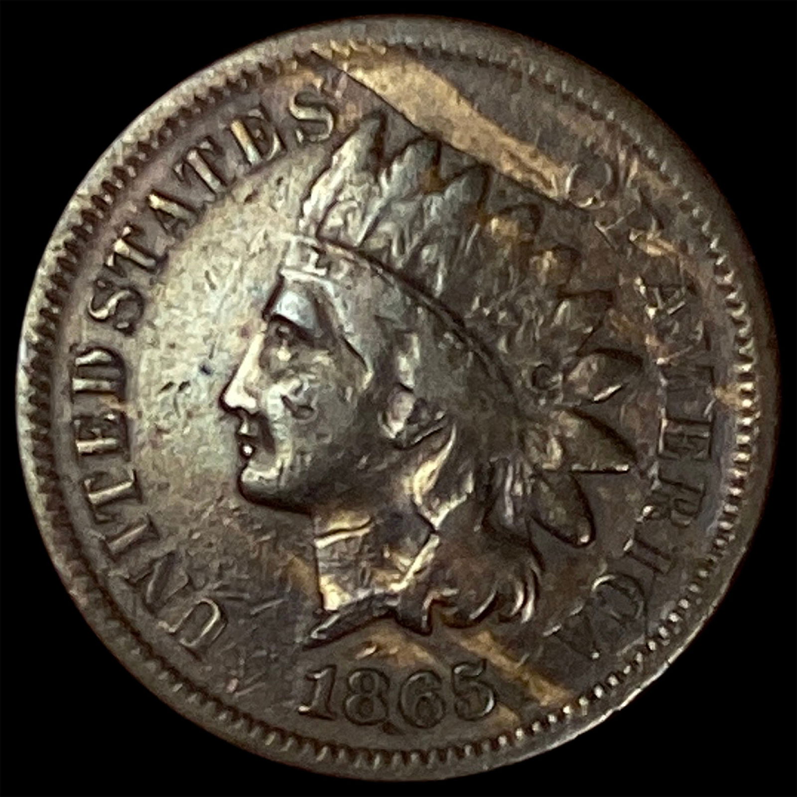 1865 Indian Head Cent LIGHTLY CIRCULATED (1 of 2)