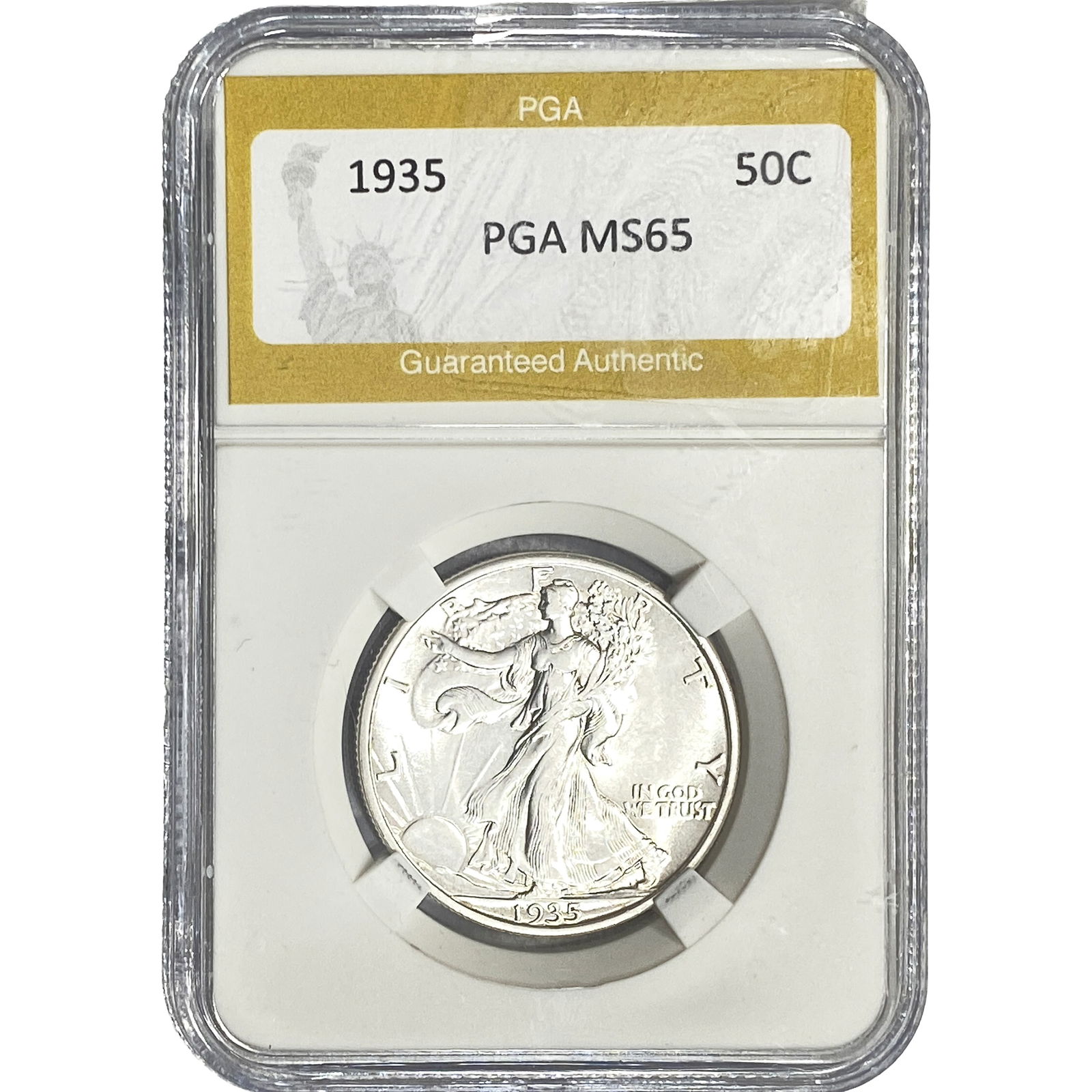 1935 Walking Liberty Half Dollar PGA MS65: 1935 Walking Liberty Half Dollar PGA MS65