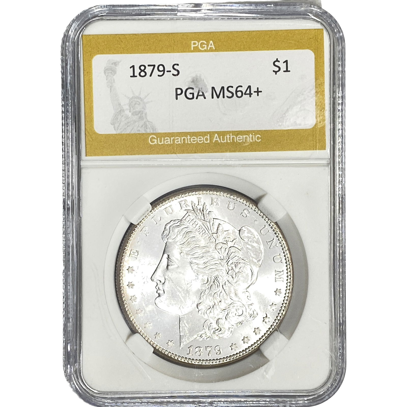 1879-S Morgan Silver Dollar PGA MS64+: 1879-S Morgan Silver Dollar PGA MS64+