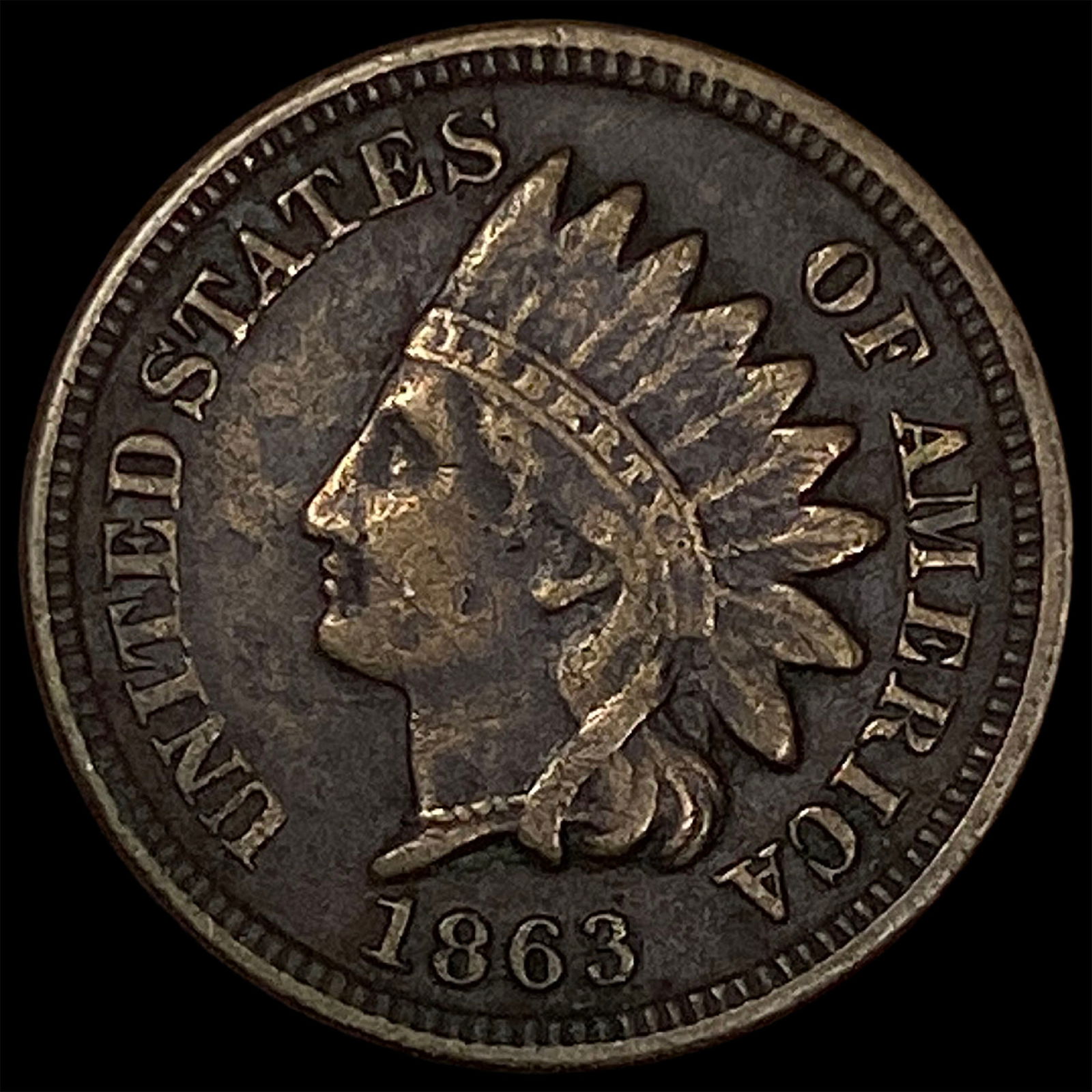 1863 Indian Head Cent NEARLY UNCIRCULATED: 1863 Indian Head Cent NEARLY UNCIRCULATED