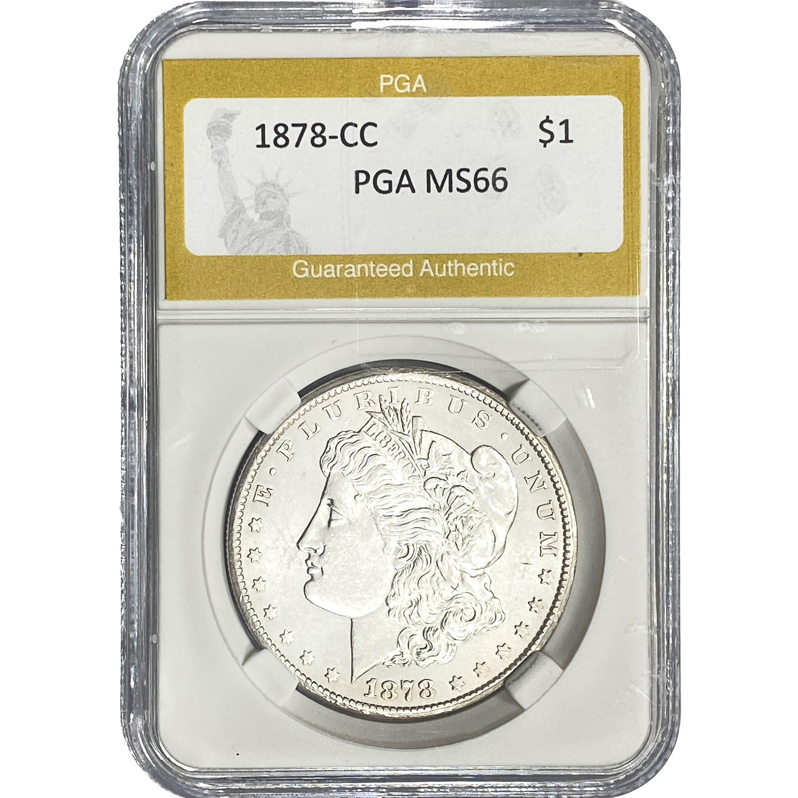 1878-CC Morgan Silver Dollar PGA MS66: 1878-CC Morgan Silver Dollar PGA MS66