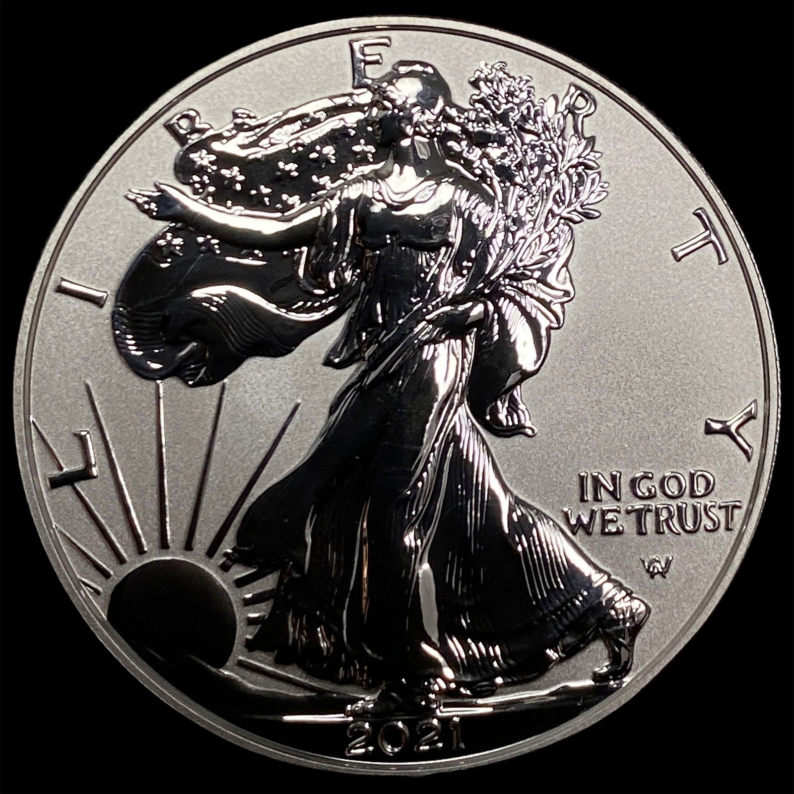 2021-W Silver American Eagle 1 oz GEM PROOF: 2021-W Silver American Eagle 1 oz GEM PROOF