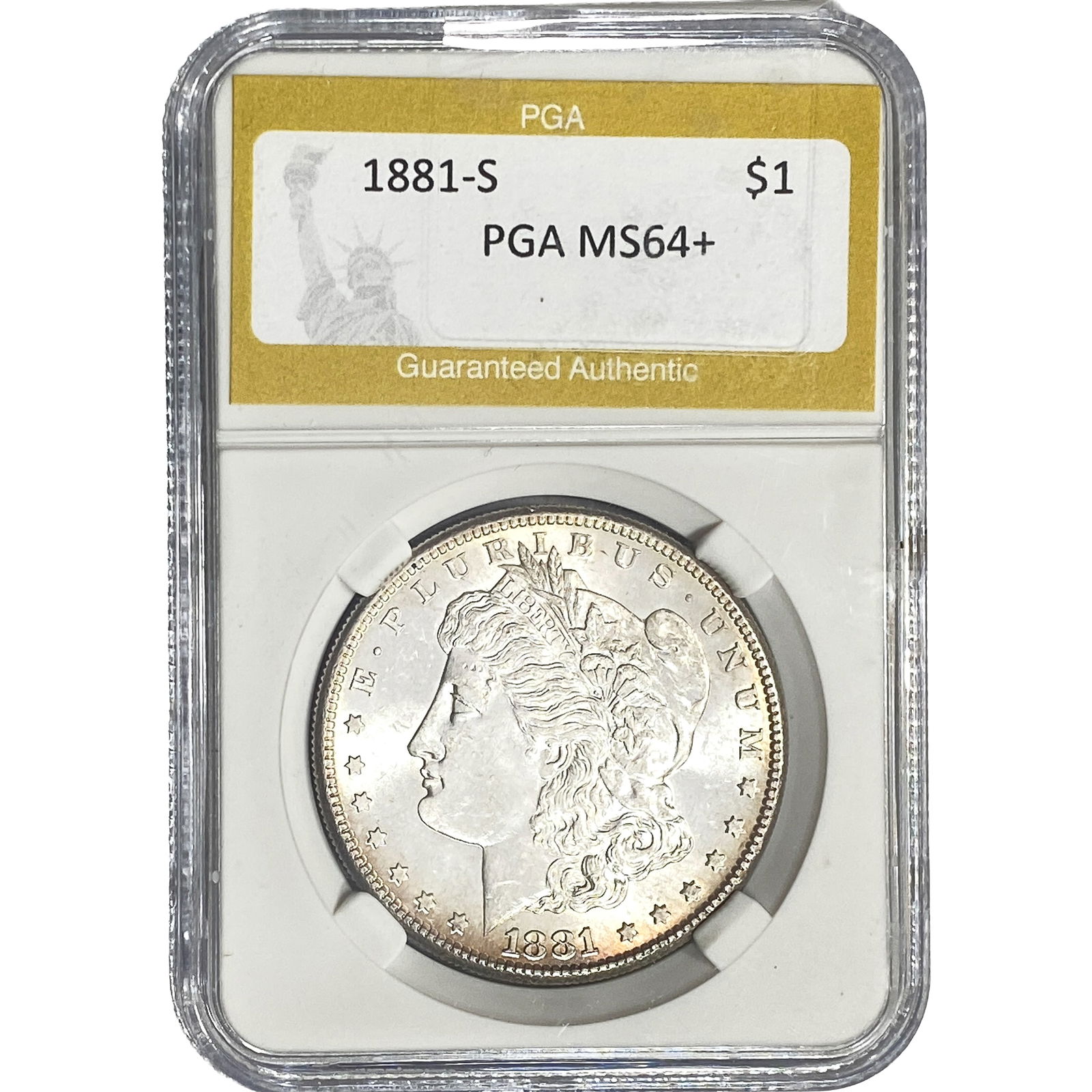 1881-S Morgan Silver Dollar PGA MS64+ (1 of 2)
