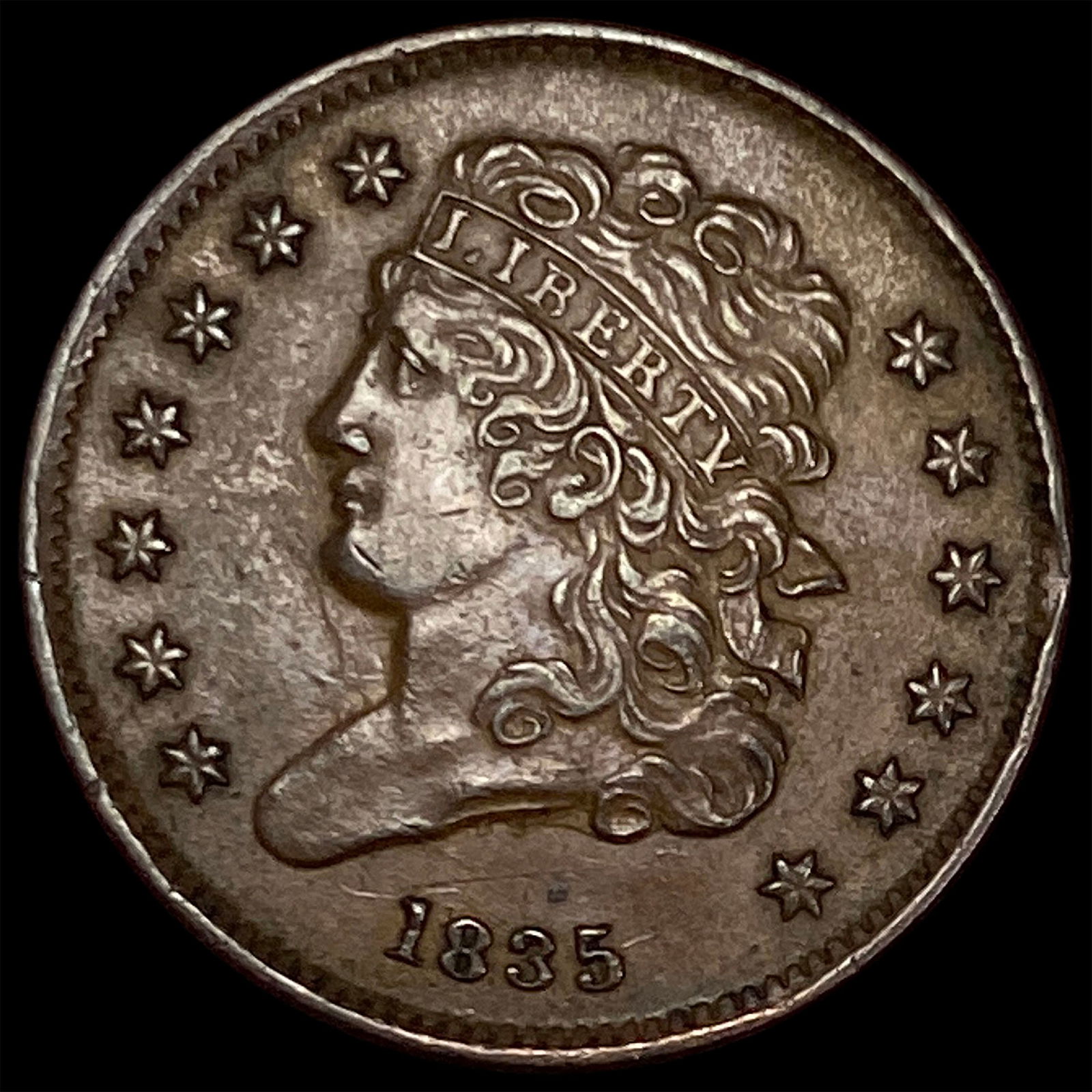 1835 Classic Head Half Cent CHOICE AU (1 of 2)
