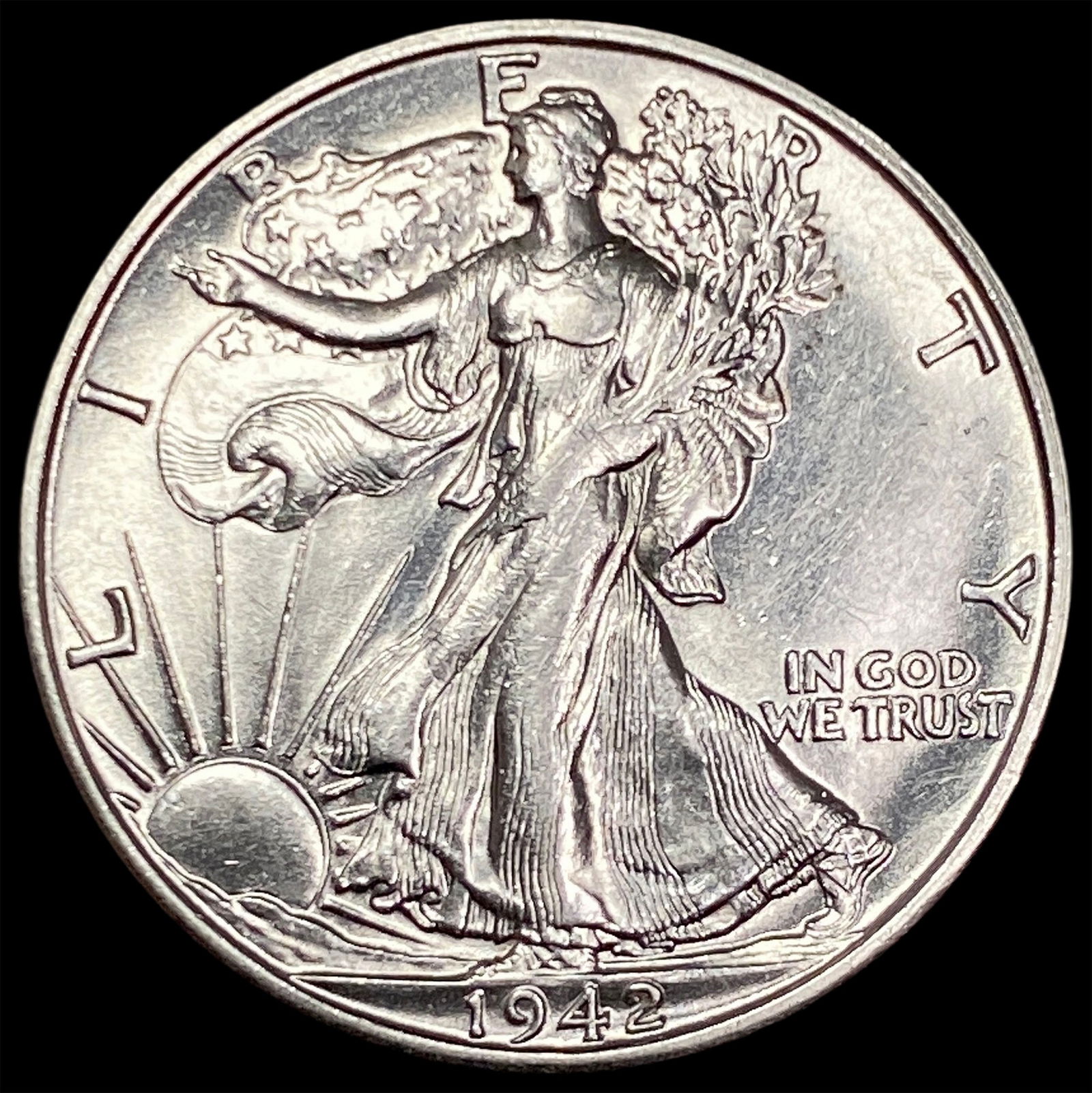 1942-S Silver Walking Liberty Half Dollar UNCIRCULATED: 1942-S Silver Walking Liberty Half Dollar UNCIRCULATED