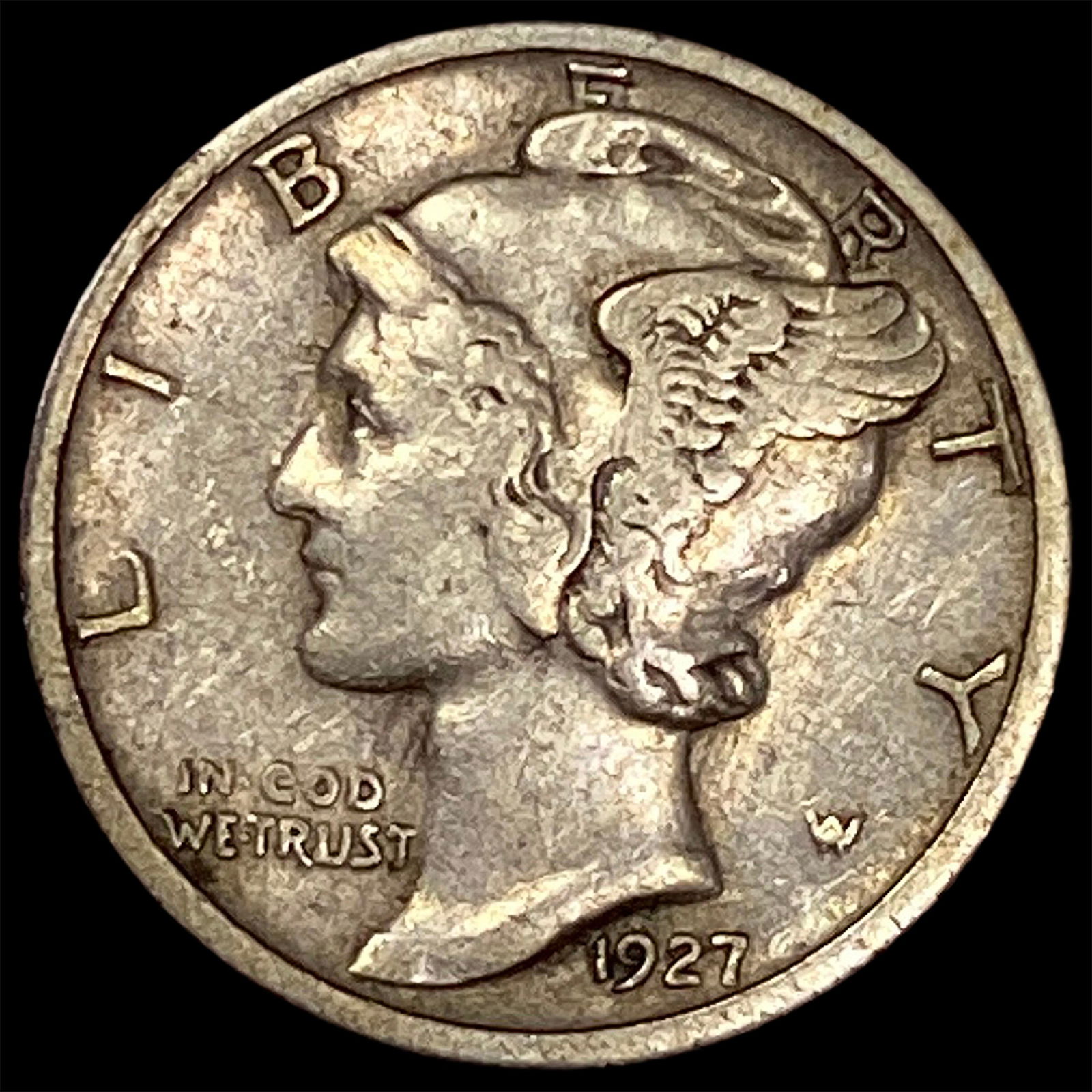 1927-S Silver Mercury Dime CLOSELY UNCIRCULATED (1 of 2)