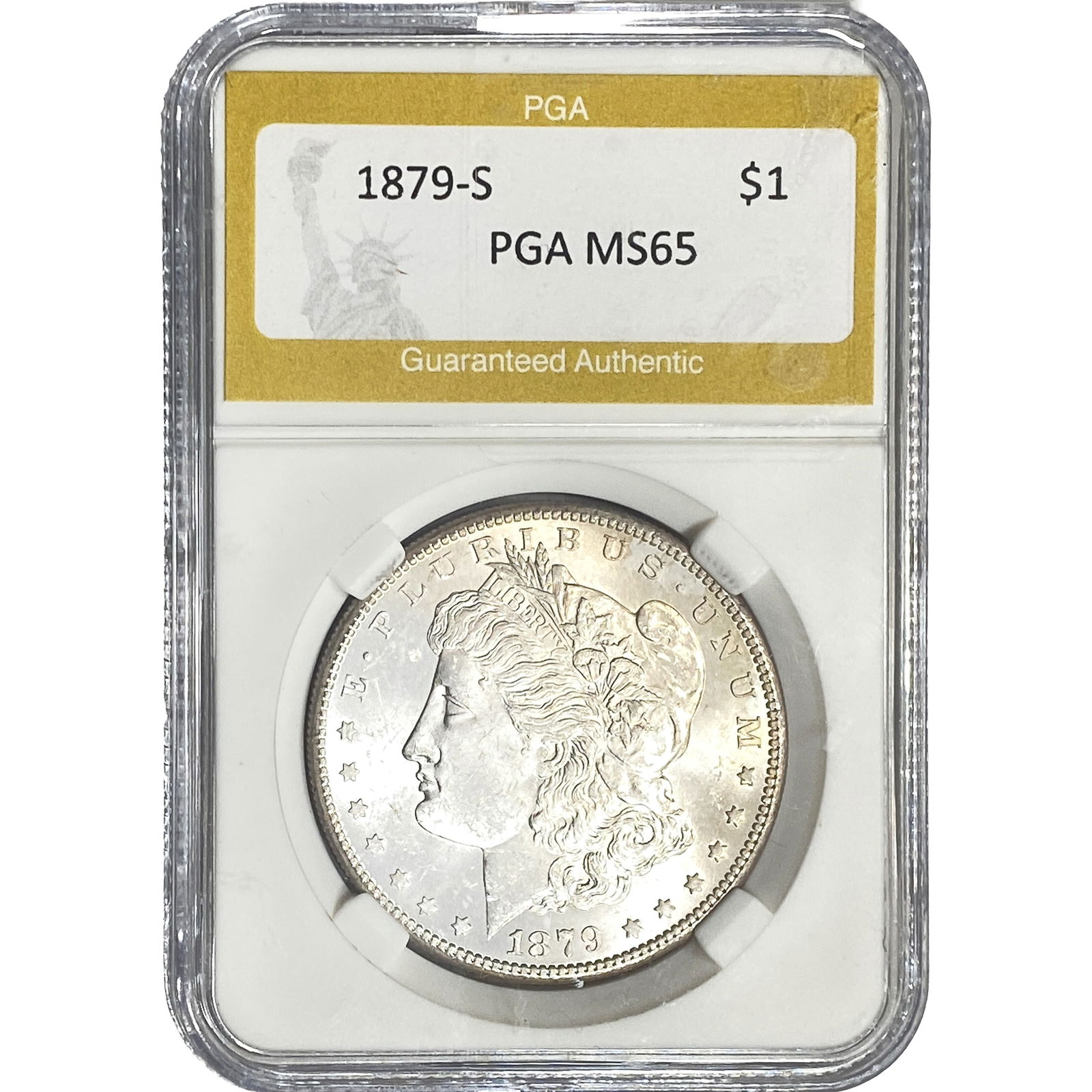 1879-S Morgan Silver Dollar PGA MS65: 1879-S Morgan Silver Dollar PGA MS65