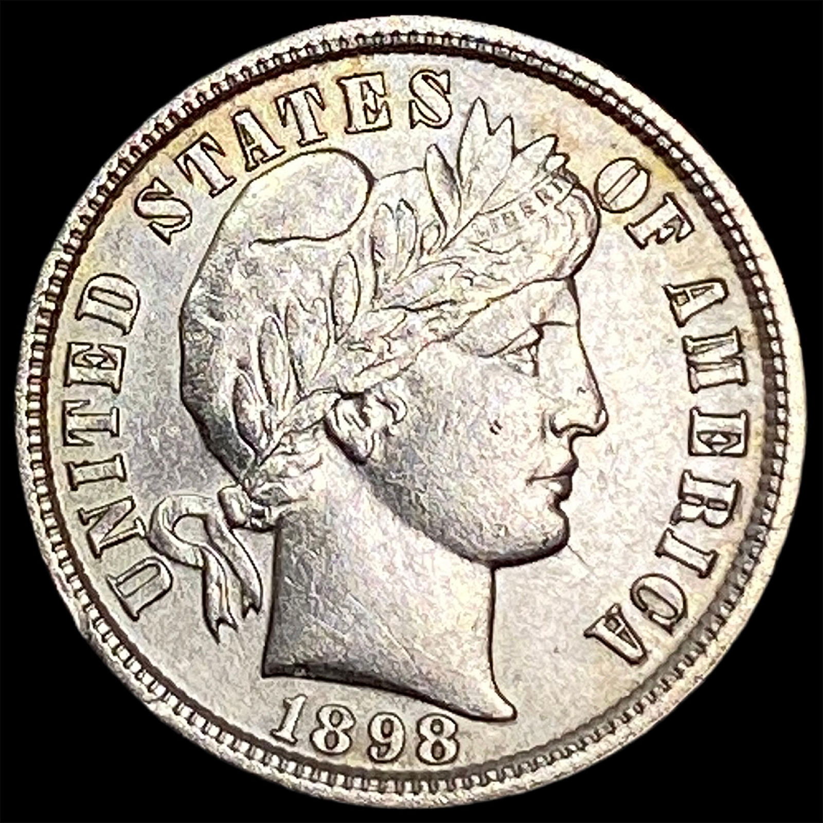 1898 Silver Barber Dime CLOSELY UNCIRCULATED: 1898 Silver Barber Dime CLOSELY UNCIRCULATED