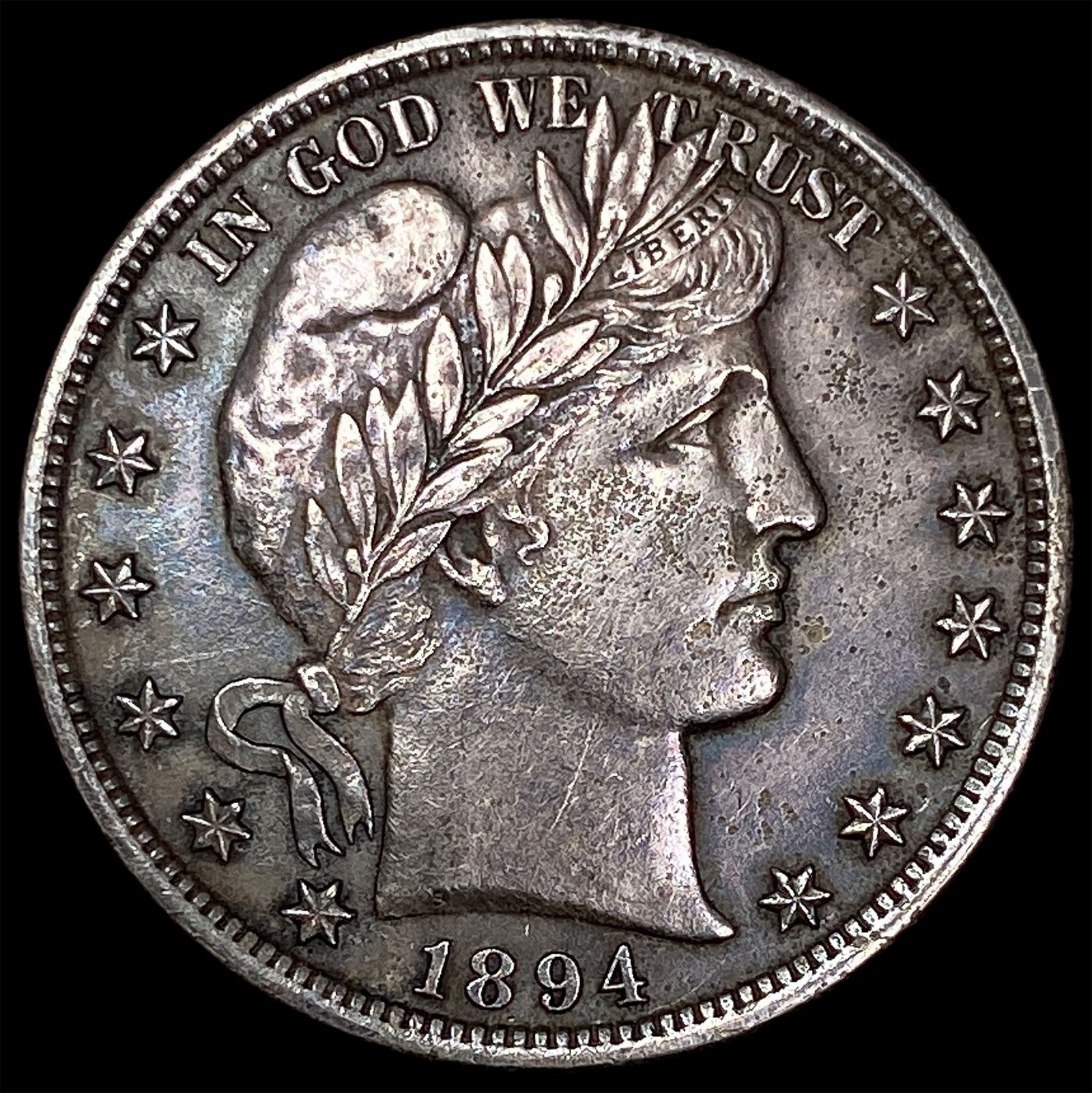 1894 Silver Barber Half Dollar CLOSELY UNCIRCULATED: 1894 Silver Barber Half Dollar CLOSELY UNCIRCULATED