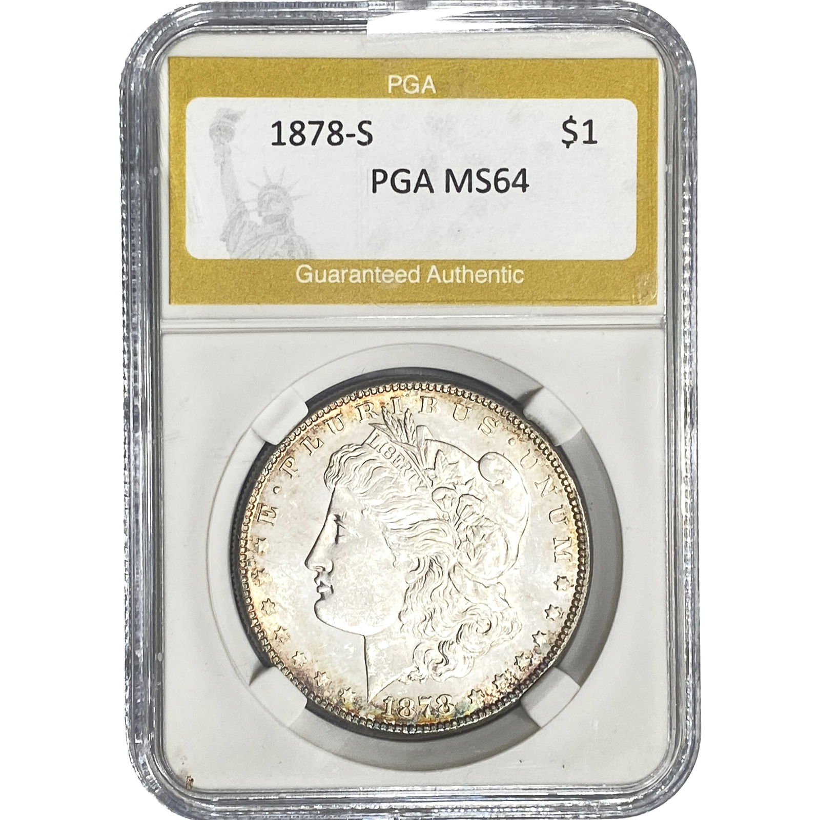 1878-S Morgan Silver Dollar PGA MS64: 1878-S Morgan Silver Dollar PGA MS64