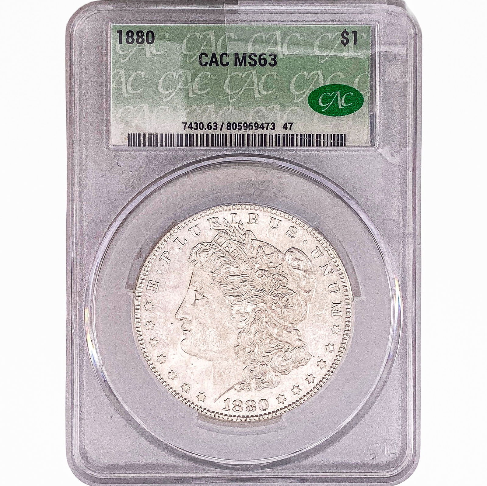 1880 Morgan Silver Dollar CAC MS63 (1 of 2)