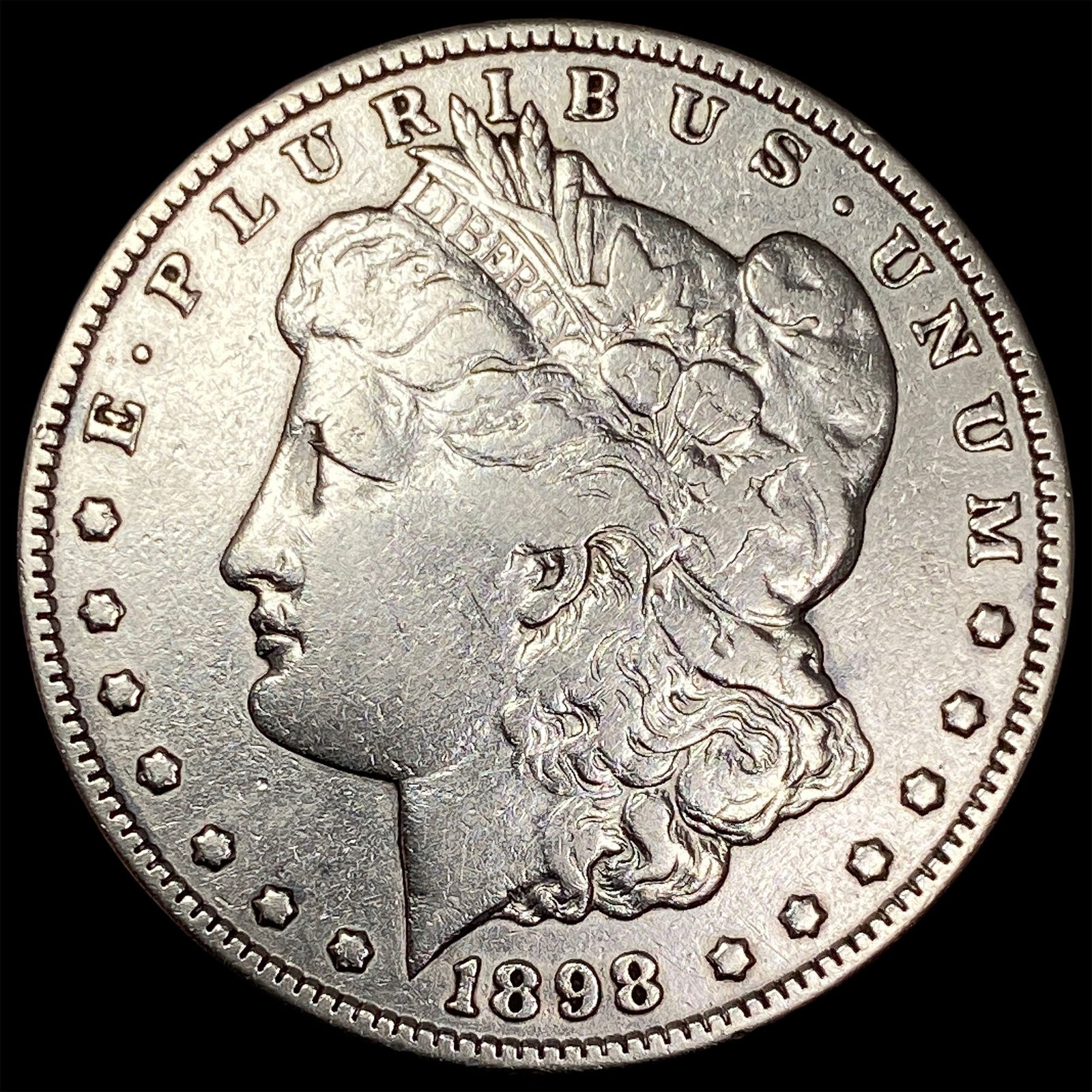 1898-S Silver Morgan Dollar LIGHTLY CIRCULATED: 1898-S Silver Morgan Dollar LIGHTLY CIRCULATED