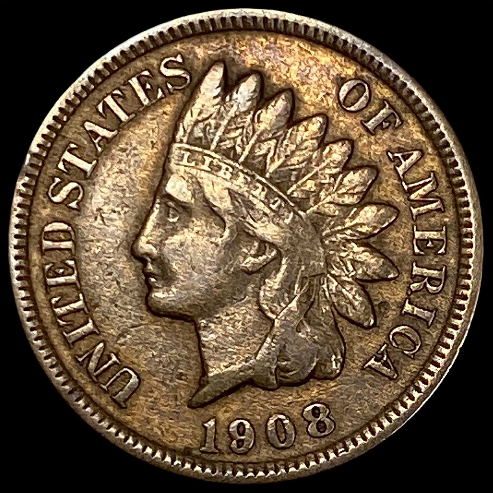 1908-S Indian Head Cent NEARLY UNCIRCULATED (1 of 2)