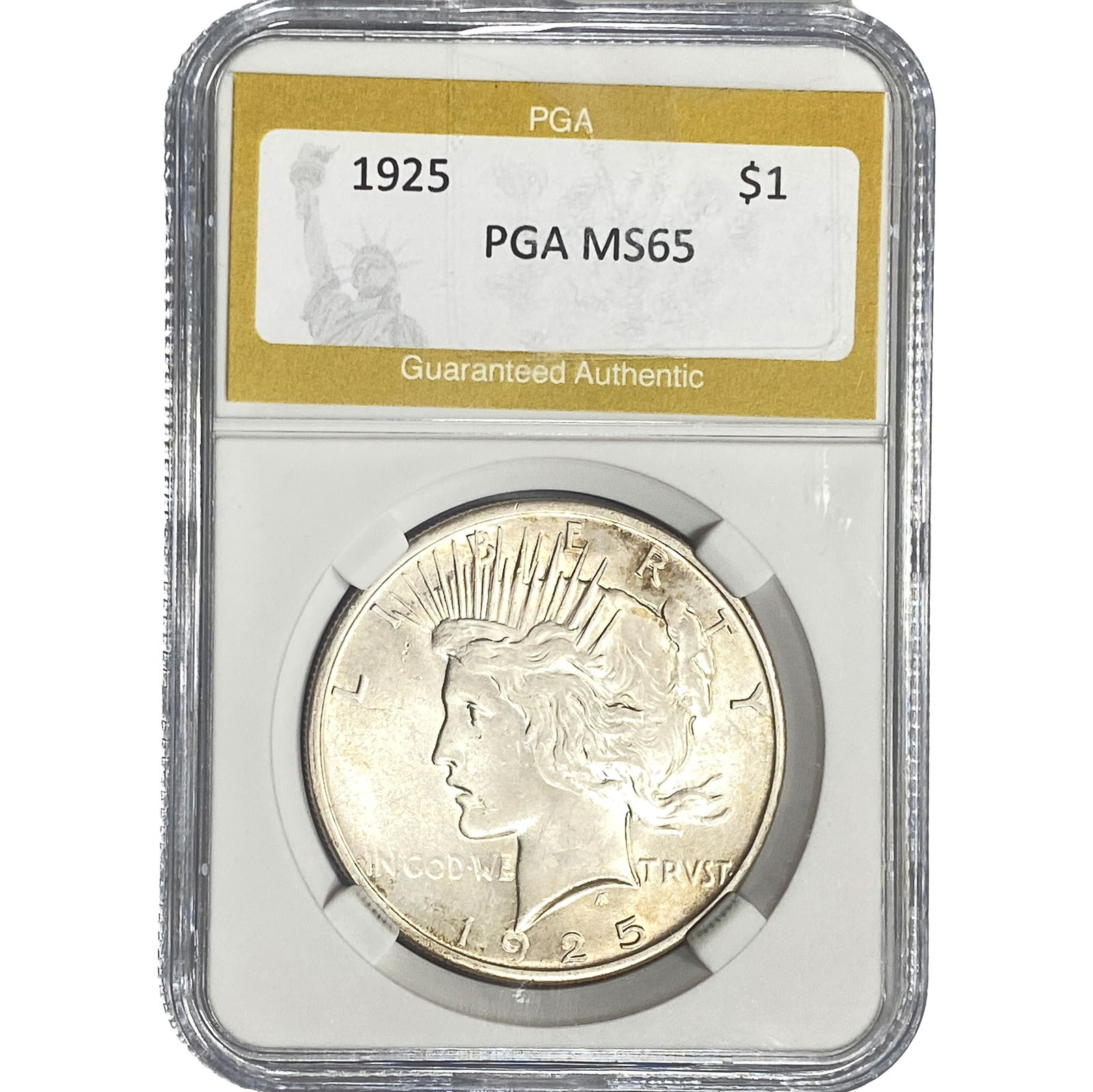 1925 Silver Peace Dollar PGA MS65 (1 of 2)
