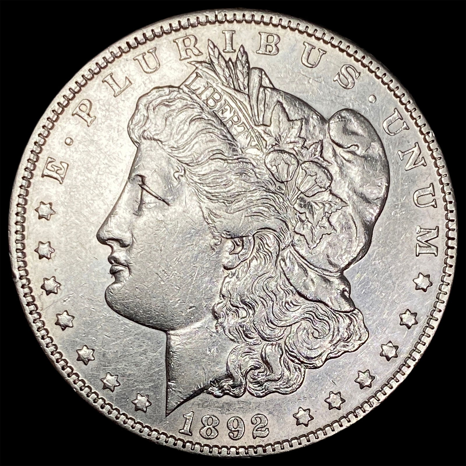 1892 Silver Morgan Dollar CLOSELY UNCIRCULATED: 1892 Silver Morgan Dollar CLOSELY UNCIRCULATED