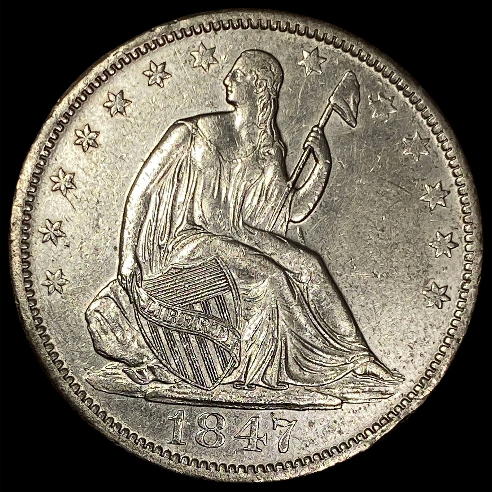 1847-O Silver Half Dollar CLOSELY UNCIRCULATED (1 of 2)
