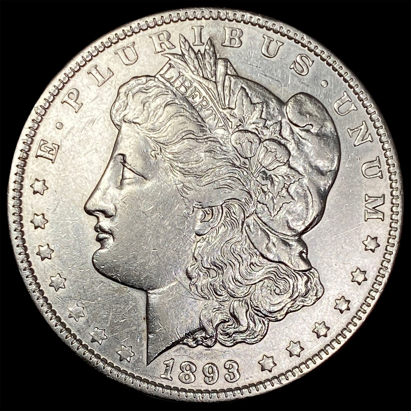1893-CC Silver Morgan Dollar CLOSELY UNCIRCULATED: 1893-CC Silver Morgan Dollar CLOSELY UNCIRCULATED