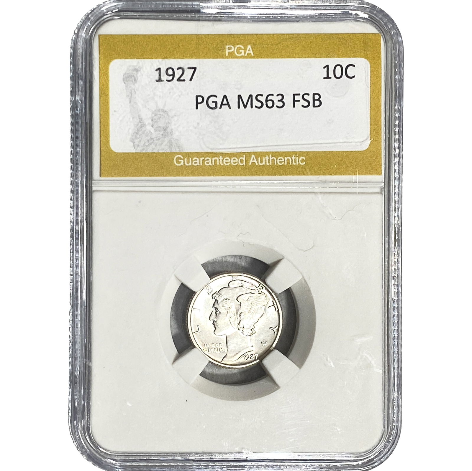 1927 Mercury Silver Dime PGA MS63 FSB (1 of 2)