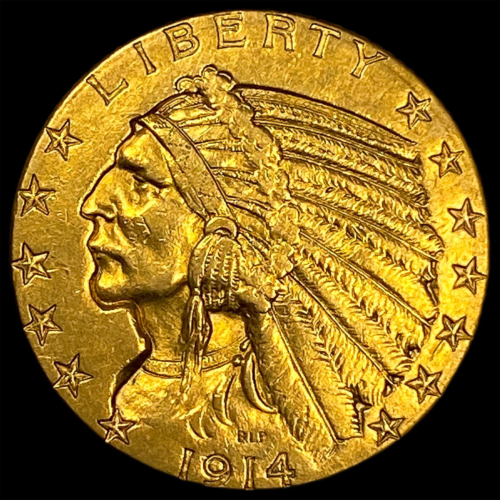 1914 Indian Head Half Eagle $5 Gold CLOSELY UNCIRCULATED (1 of 2)