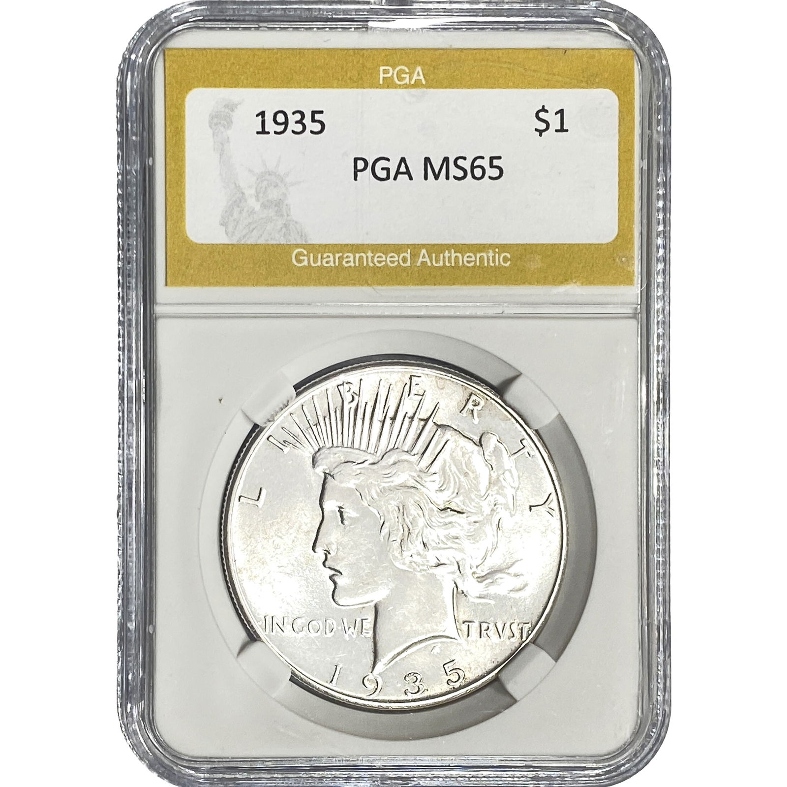 1935 Silver Peace Dollar PGA MS65 (1 of 2)